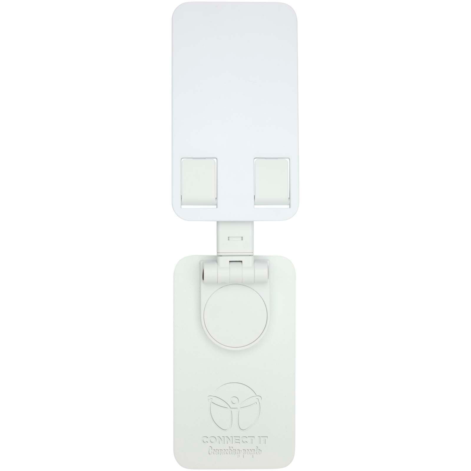 Support de téléphone Alhena pliable en plastique recyclé avec support de bureau en métal 7