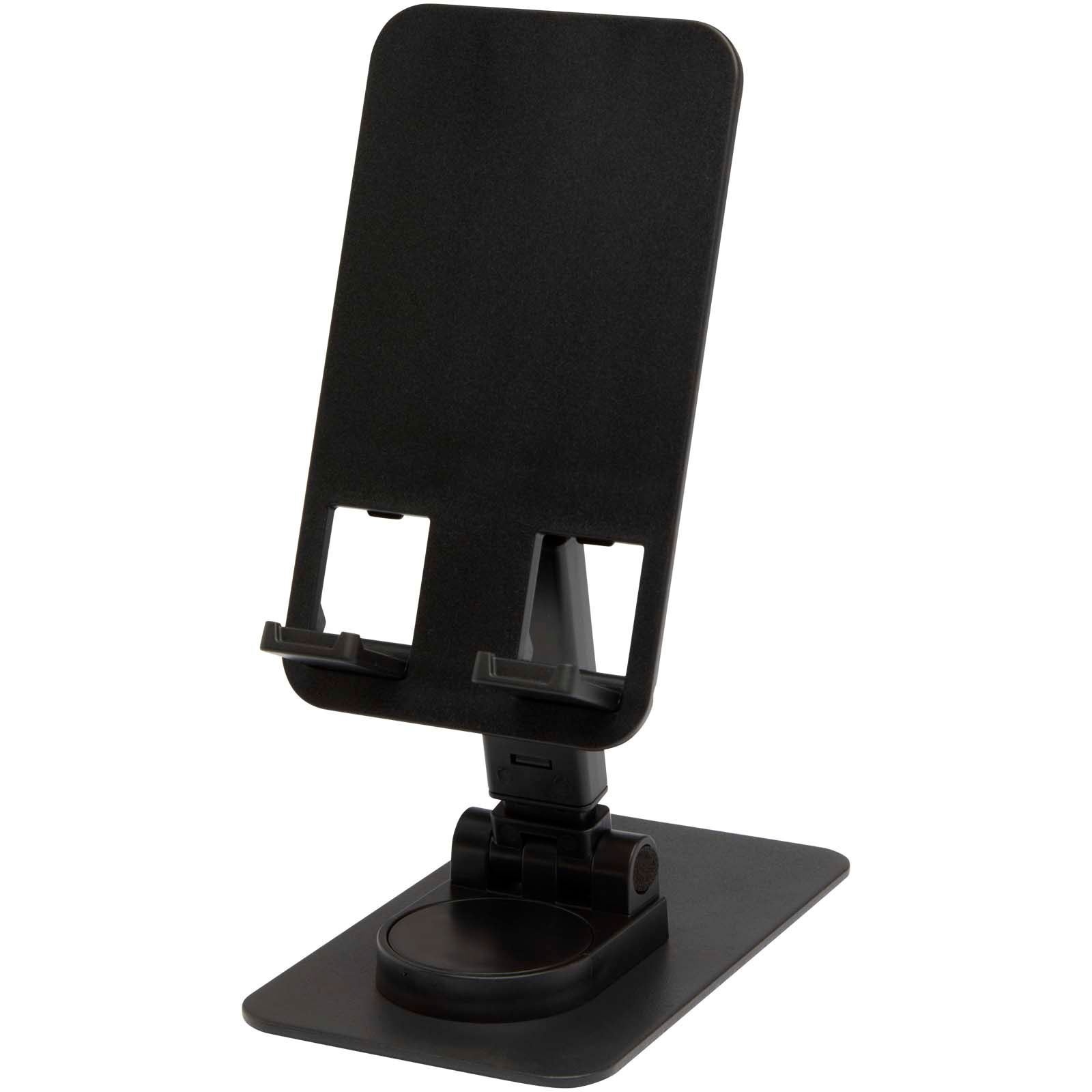 Support de téléphone Alhena pliable en plastique recyclé avec support de bureau en métal 8