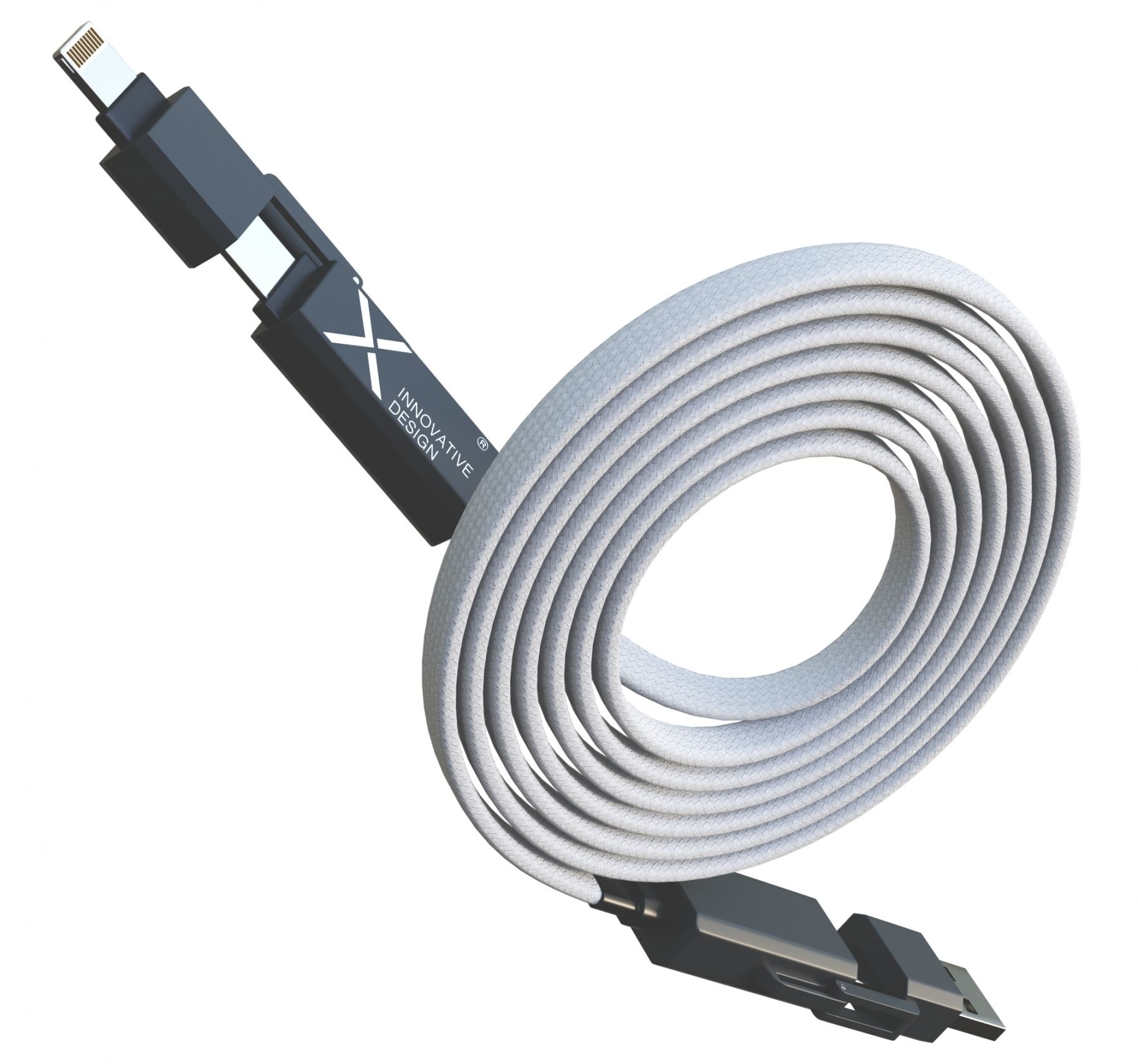 Câble blanc plat magnétique 60W (Stock) 2