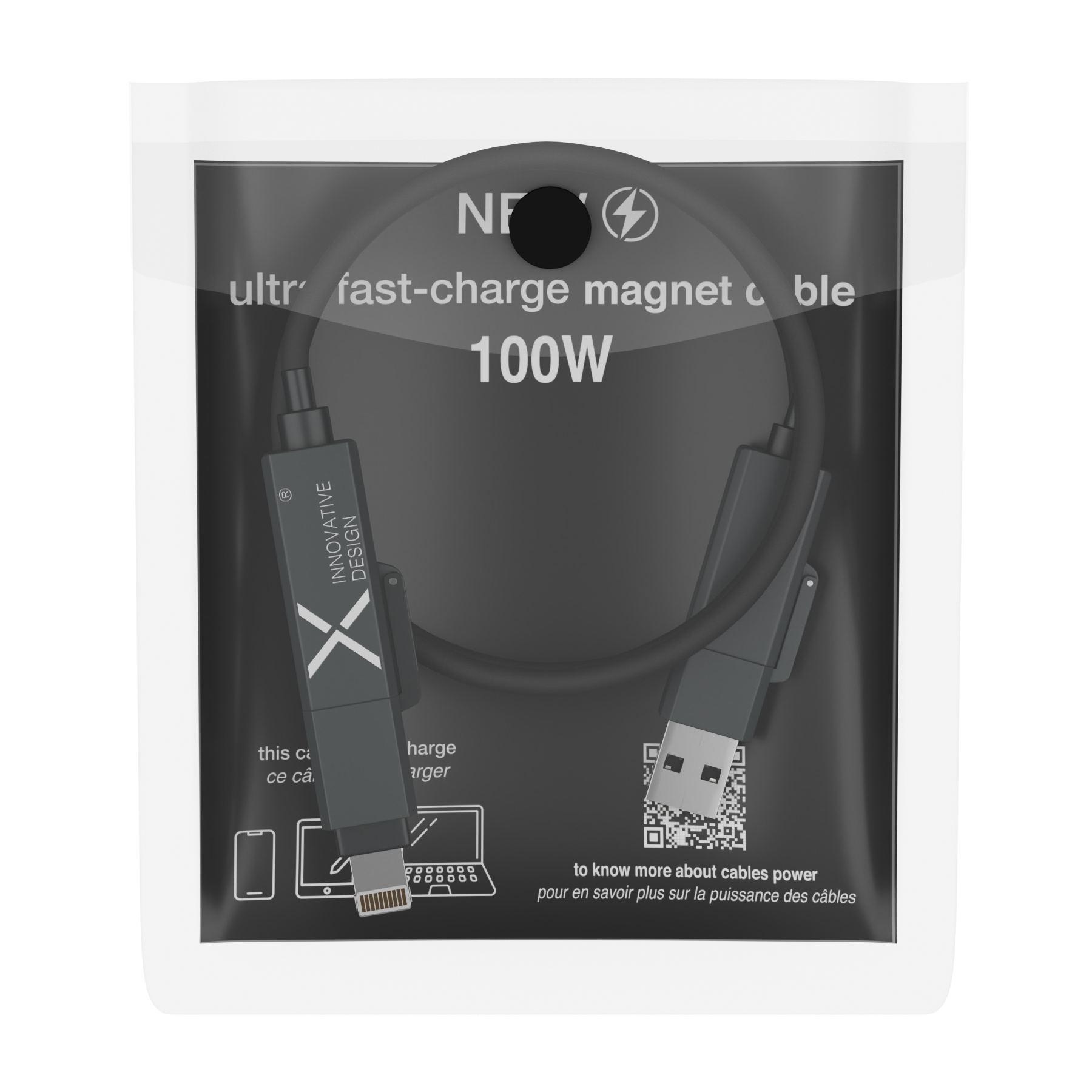 Câble magnétique silicone 100W (Stock) 7