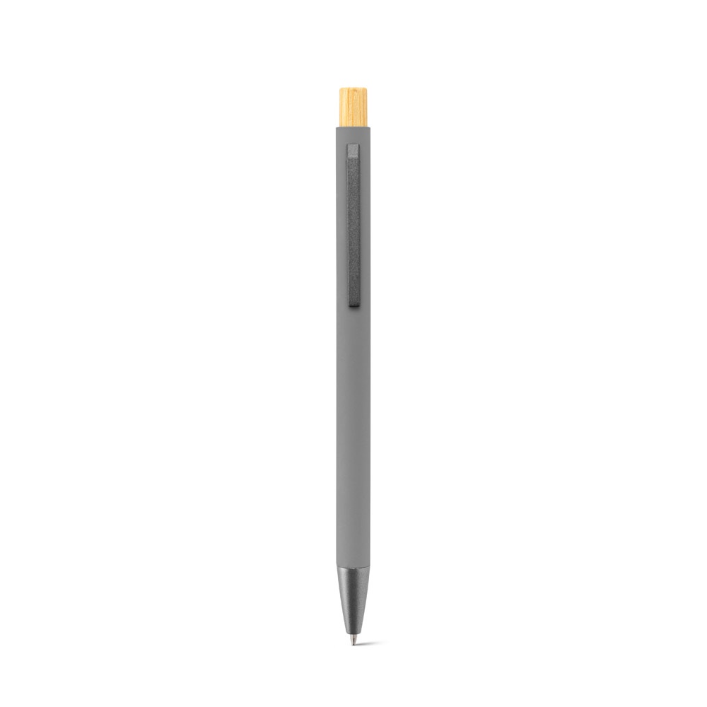 ZYLEN. Stylo à bille en aluminium recyclé (100 % rAL), avec finition en caoutchouc 18