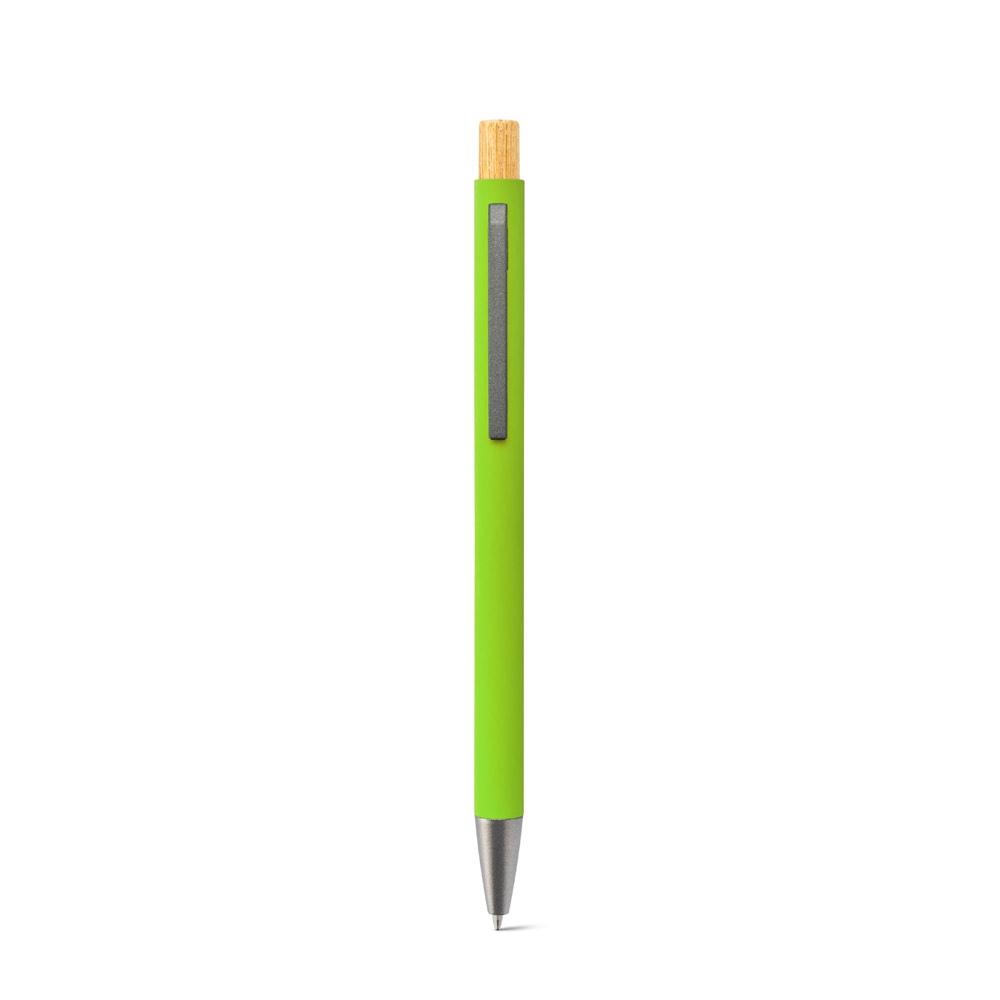 ZYLEN. Stylo à bille en aluminium recyclé (100 % rAL), avec finition en caoutchouc 20