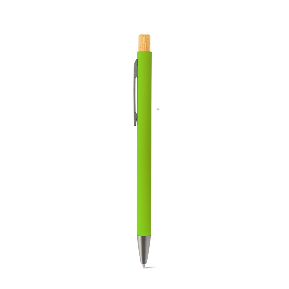 ZYLEN. Stylo à bille en aluminium recyclé (100 % rAL), avec finition en caoutchouc 21