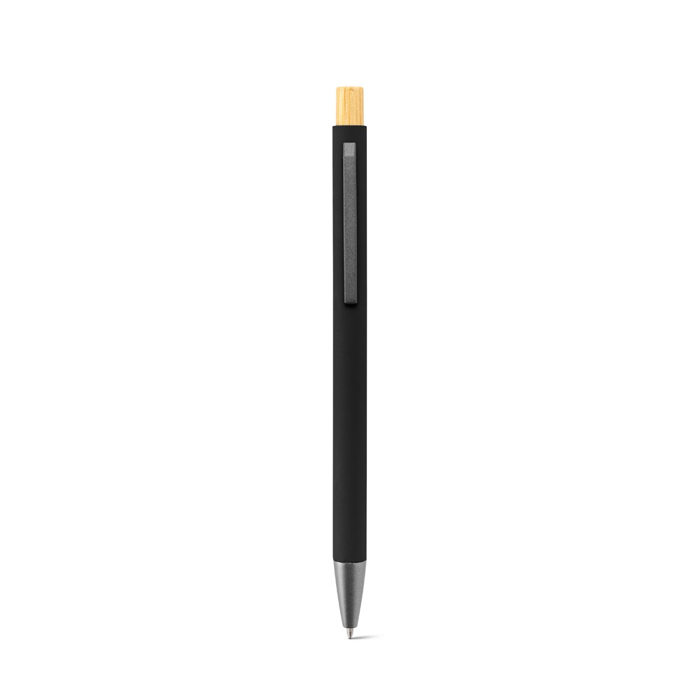 ZYLEN. Stylo à bille en aluminium recyclé (100 % rAL), avec finition en caoutchouc 9