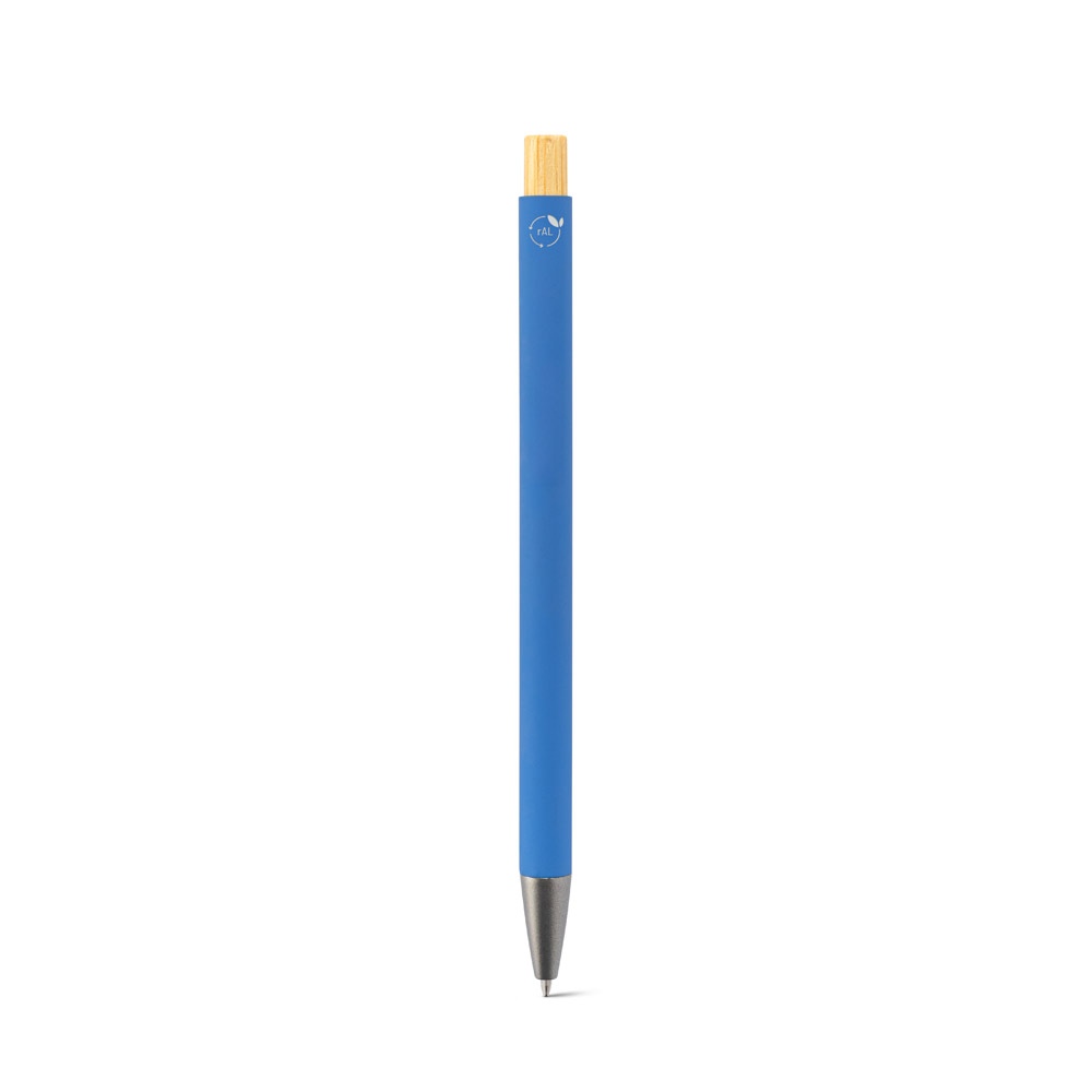 ZYLEN. Stylo à bille en aluminium recyclé (100 % rAL), avec finition en caoutchouc 13