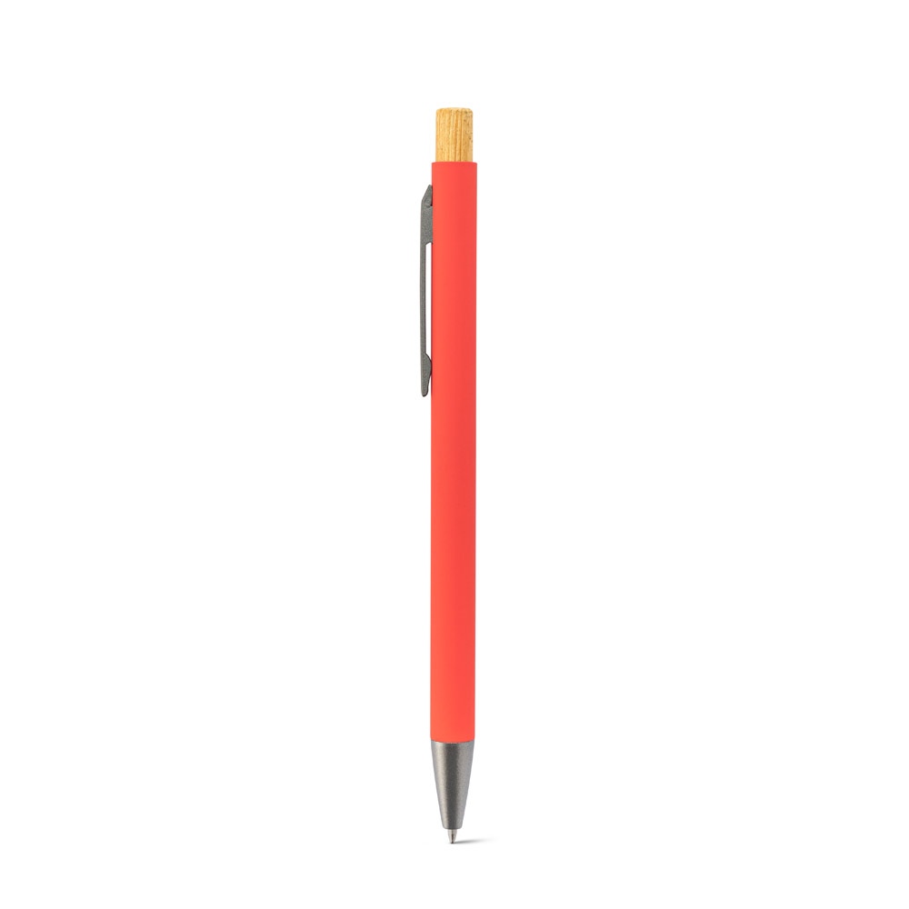 ZYLEN. Stylo à bille en aluminium recyclé (100 % rAL), avec finition en caoutchouc 15