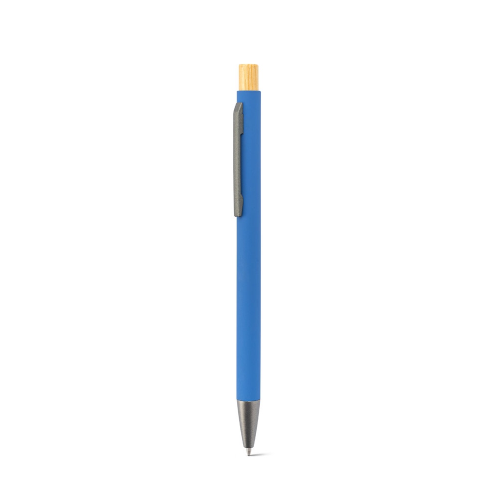 ZYLEN. Stylo à bille en aluminium recyclé (100 % rAL), avec finition en caoutchouc 3