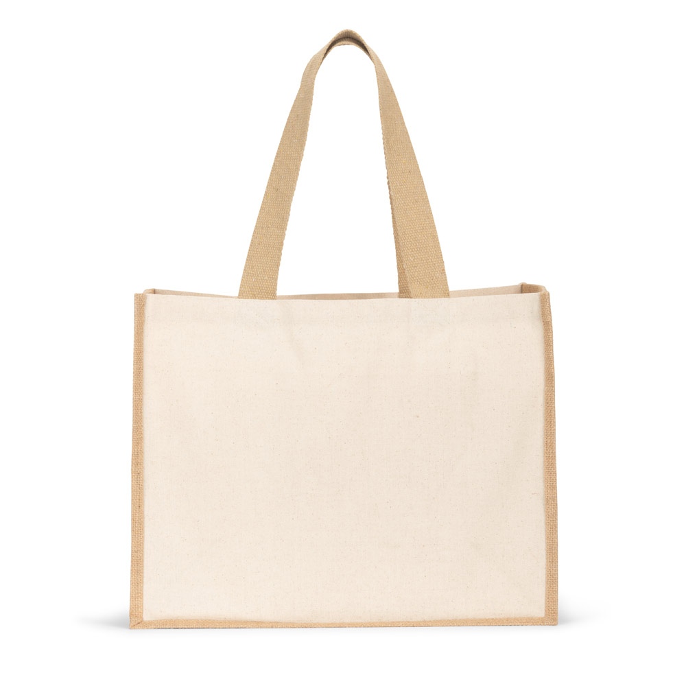 HELSINQUE. Sac en toile (320 g/m²), avec fond et côtés en jute laminé (350 g/m²) dans des tons naturels 4