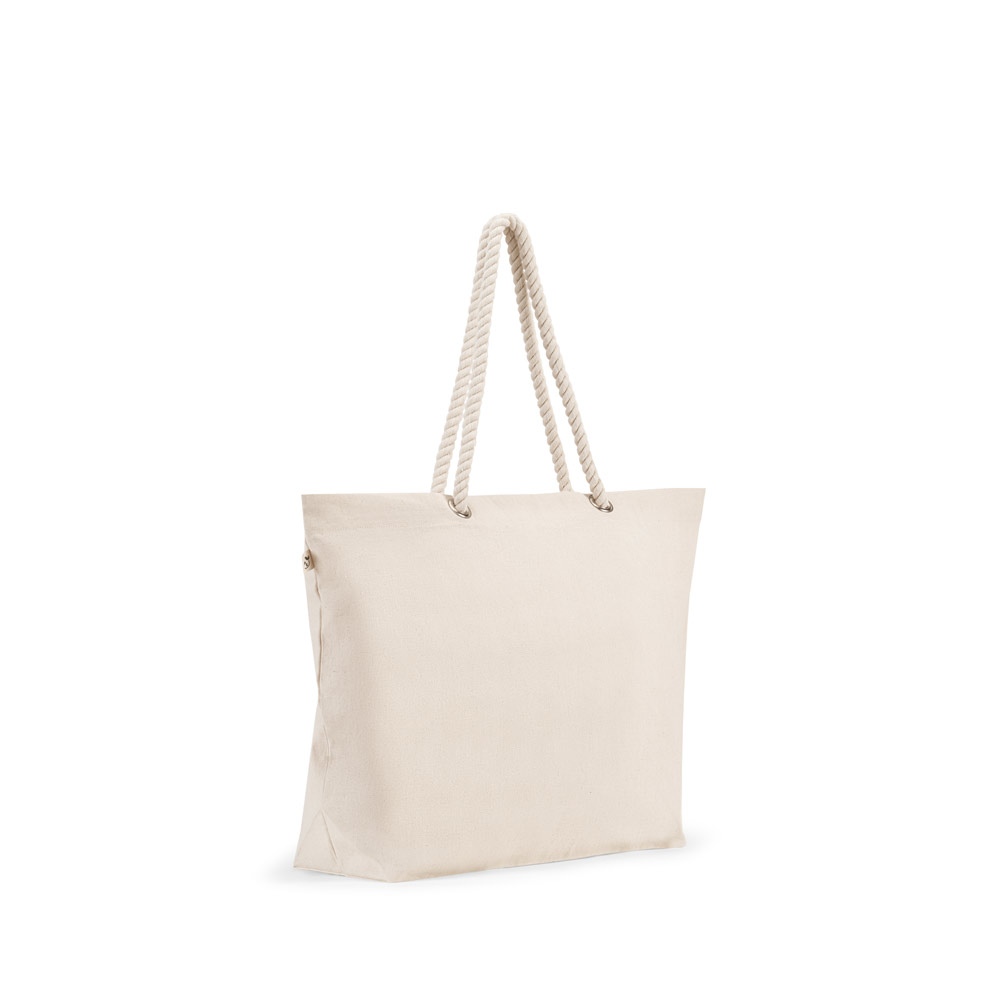 ATHENS. Sac de plage en coton recyclé (70 %) et polyester recyclé (30 %) (220 g/m²) 5