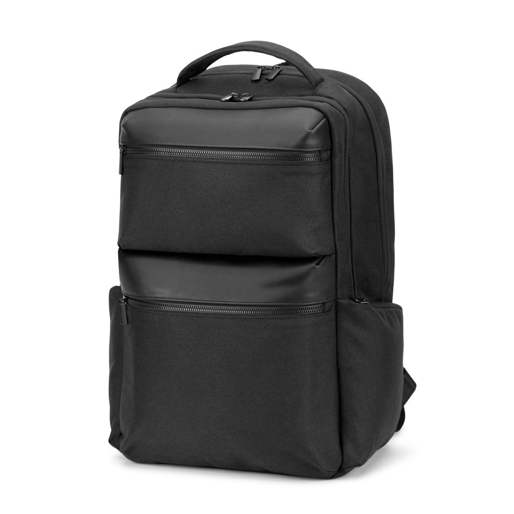 COPENHAGEN. Sac à dos en sergé recyclé et déperlant avec deux grandes poches avant 17'3" 2