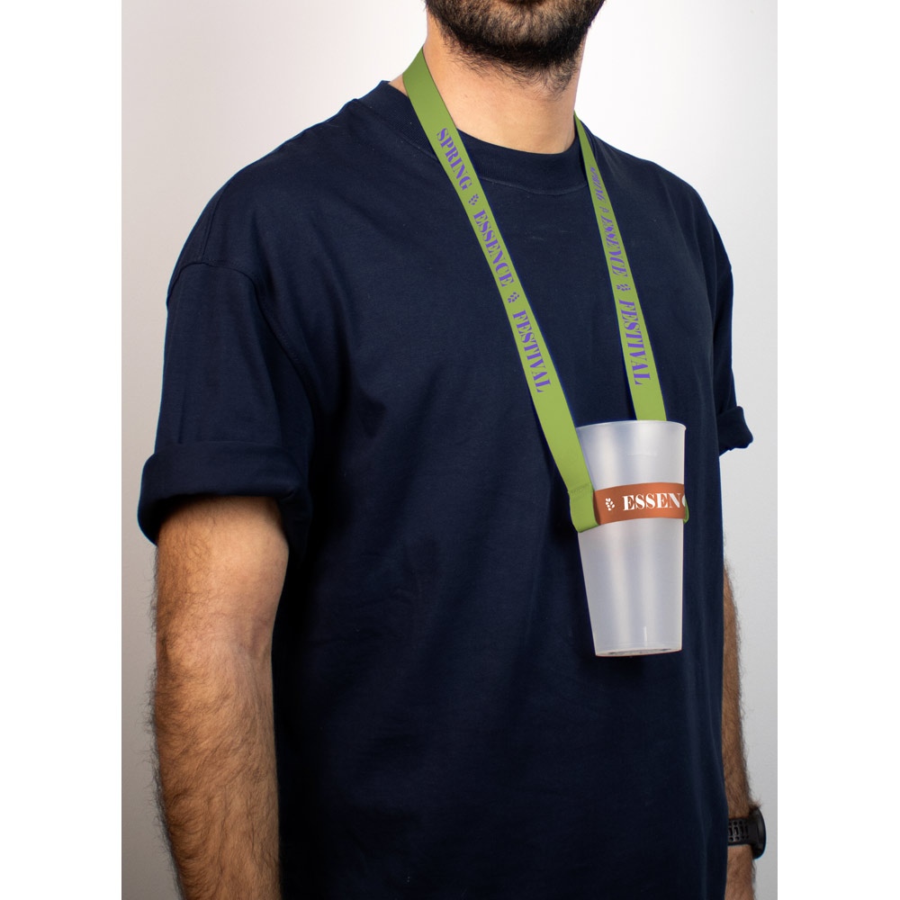 SHEFFIELD. Lanyard et support de gobelet pour sublimation en polyester 4