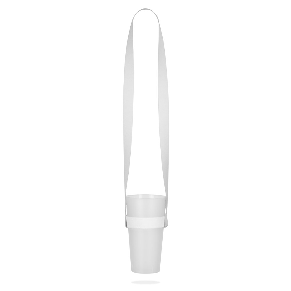 SWINDON. Lanyard de sublimation en polyester avec support de gobelet élastique 3