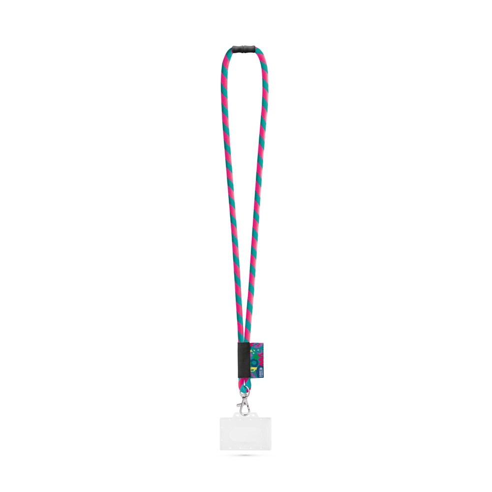 WATFORD. SET Lanyard TUBE Long (Ø 7 mm) avec mousqueton à déclenchement de 9 mm, fermoir de sécurité Ø 7 mm et porte-badge/carte rigide de 91 x 68 mm 2