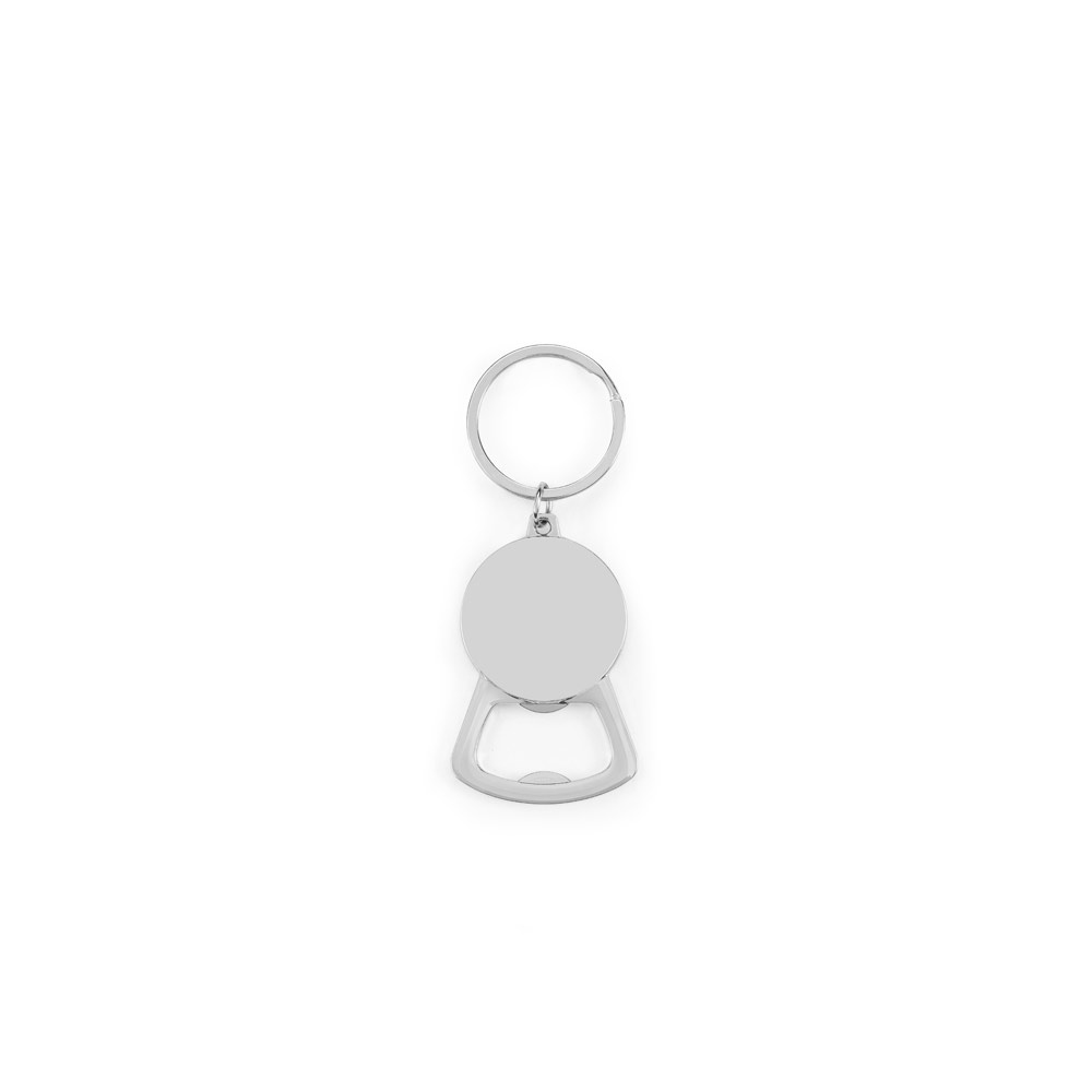 MEEKO. Porte-clés en fer de forme ronde en zinc et bambou 5