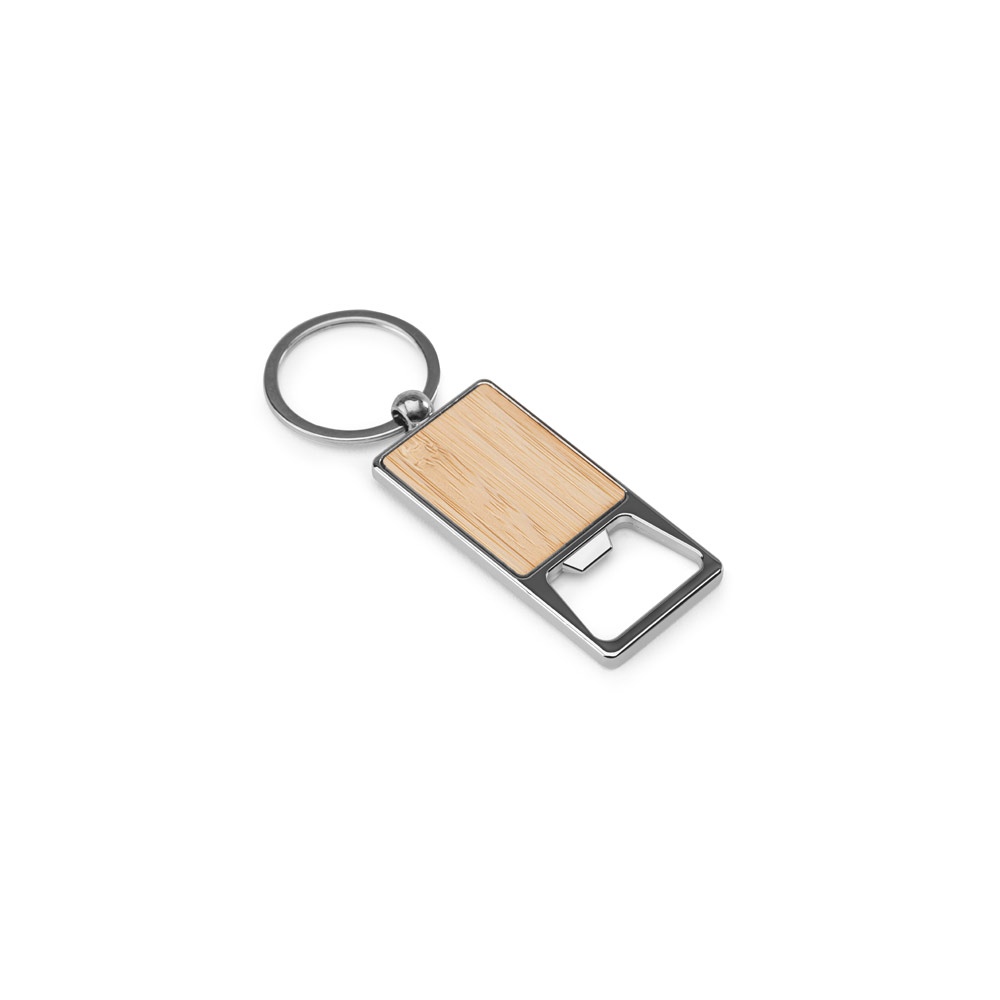 SYLVESTER. Porte-clés rectangulaire en fer avec décapsuleur 2