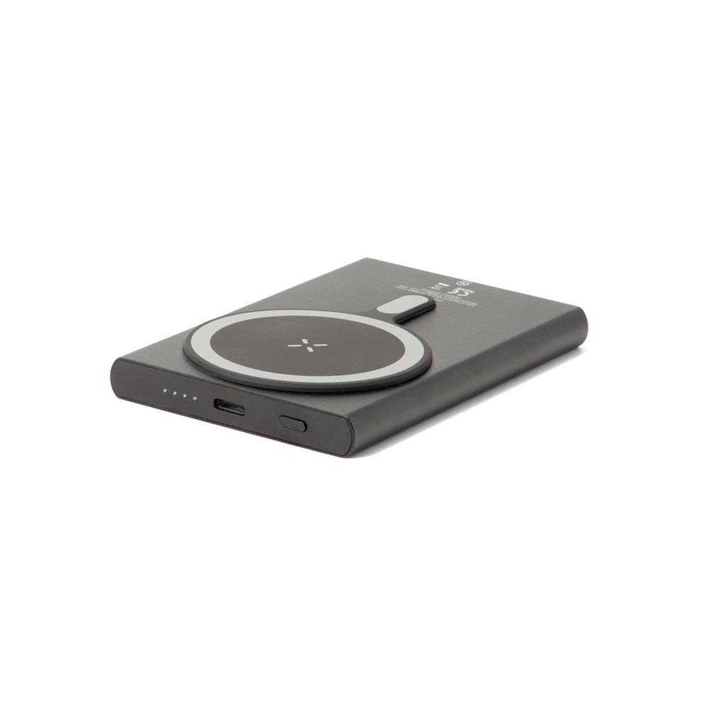 WRIGHT 5. Batterie externe magnétique avec recharge ultra-rapide en aluminium recyclé et ABS recyclé 5 000 mAh 2