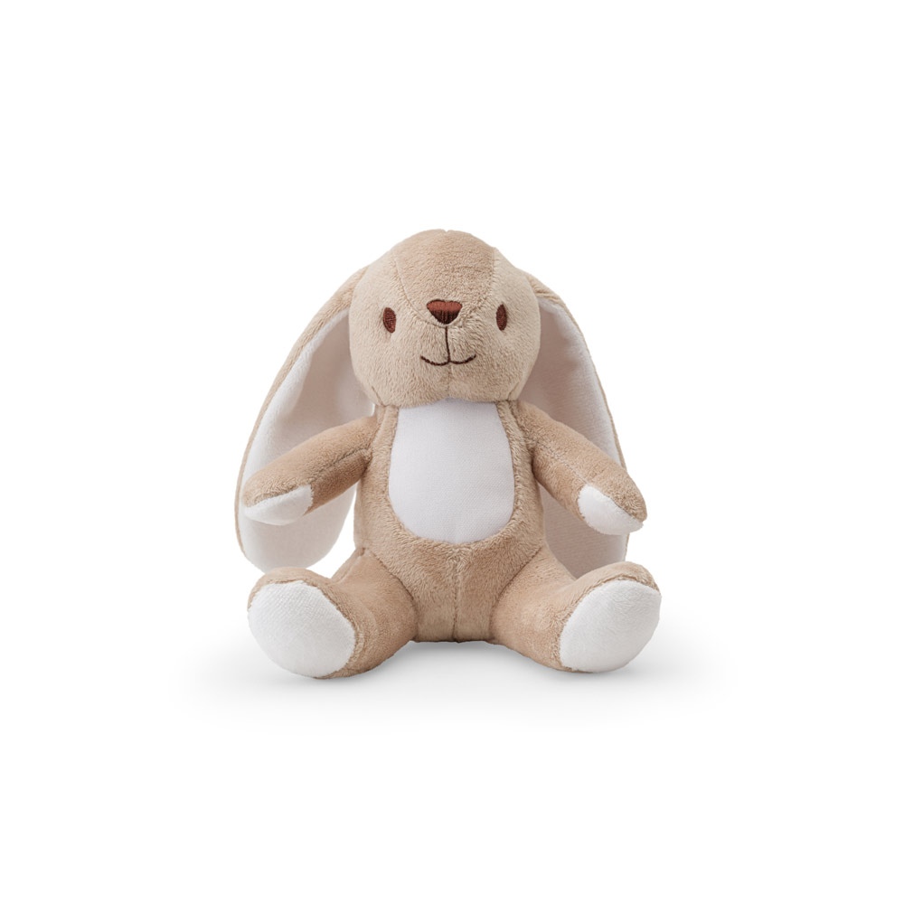BUGS. Peluche en polyester en forme de lapin, avec son propre tissu pour la personnalisation 3