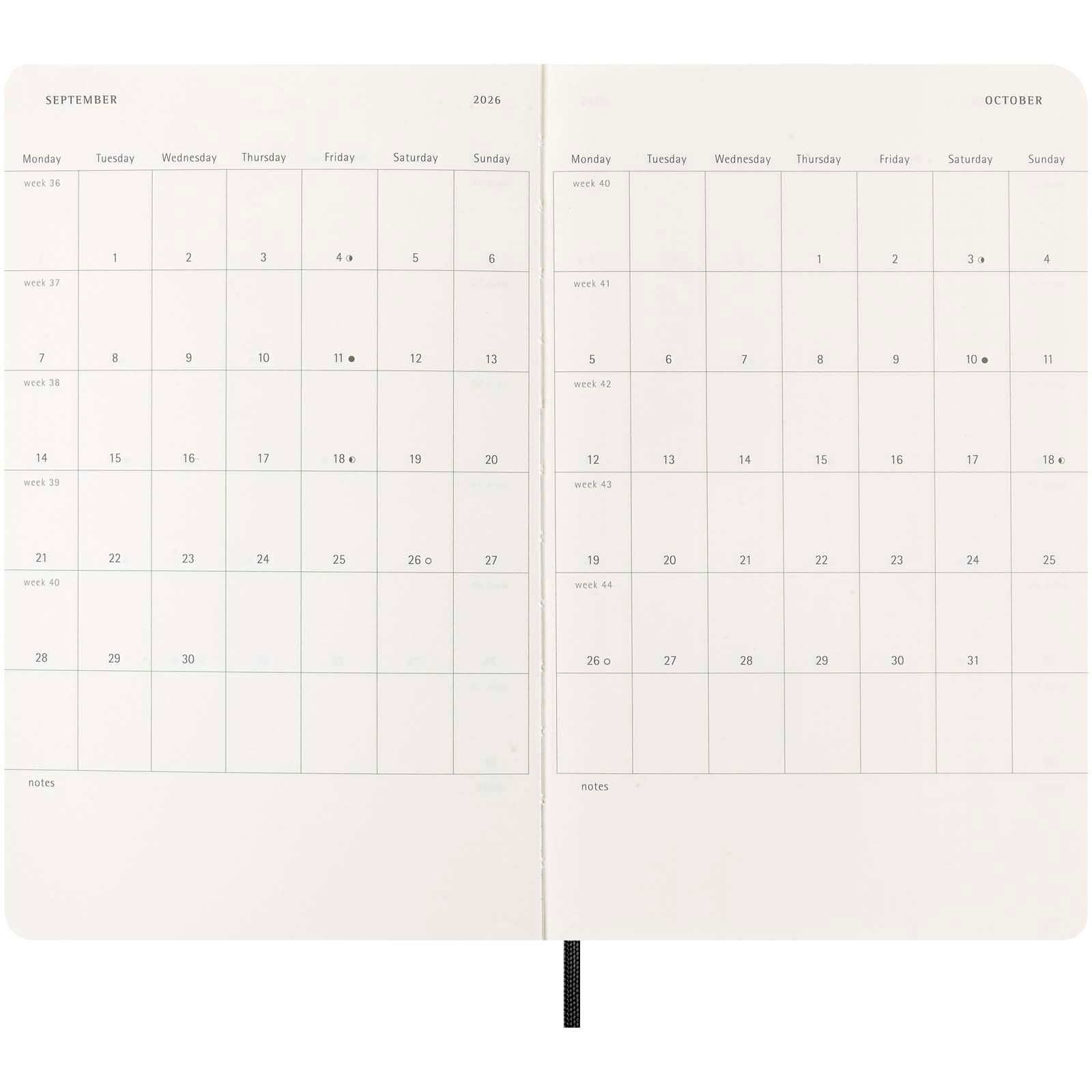 Agenda L 12 mois Moleskine à couverture souple 7