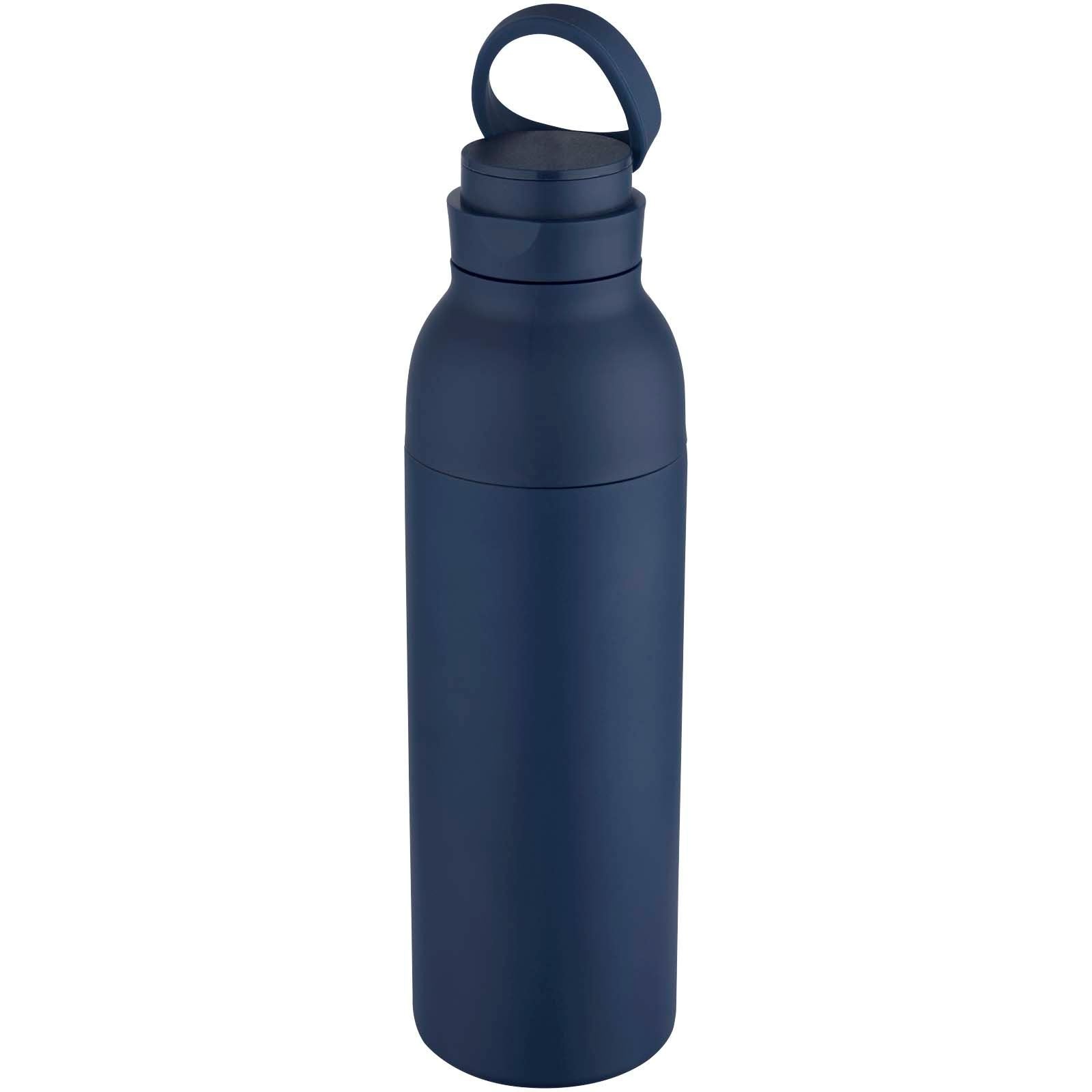 Bouteille avec isolation sous vide Illuminate double paroi de 650 ml en acier inoxydable recyclé certifié RCS 33