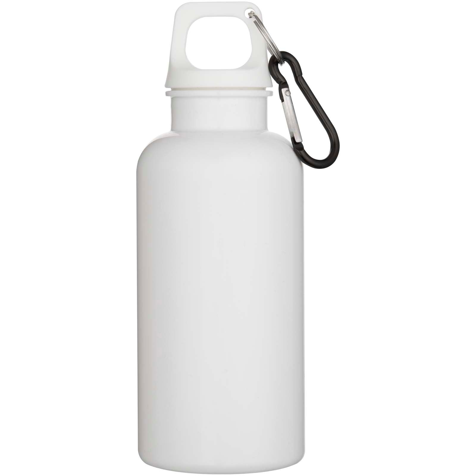 Bouteille d’eau Oregon de 400 ml en plastique recyclé uni certifié RCS avec mousqueton 23