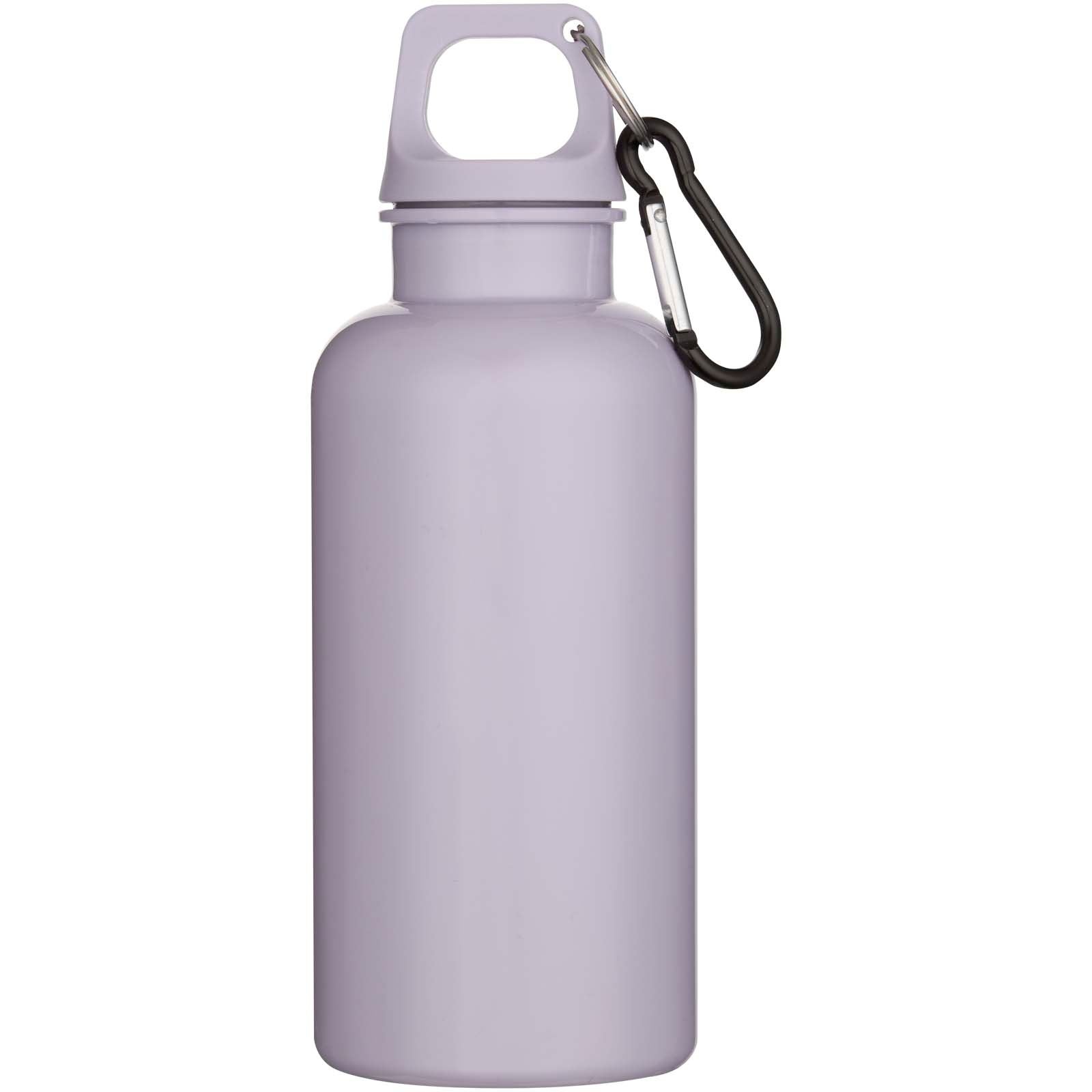 Bouteille d’eau Oregon de 400 ml en plastique recyclé uni certifié RCS avec mousqueton 20