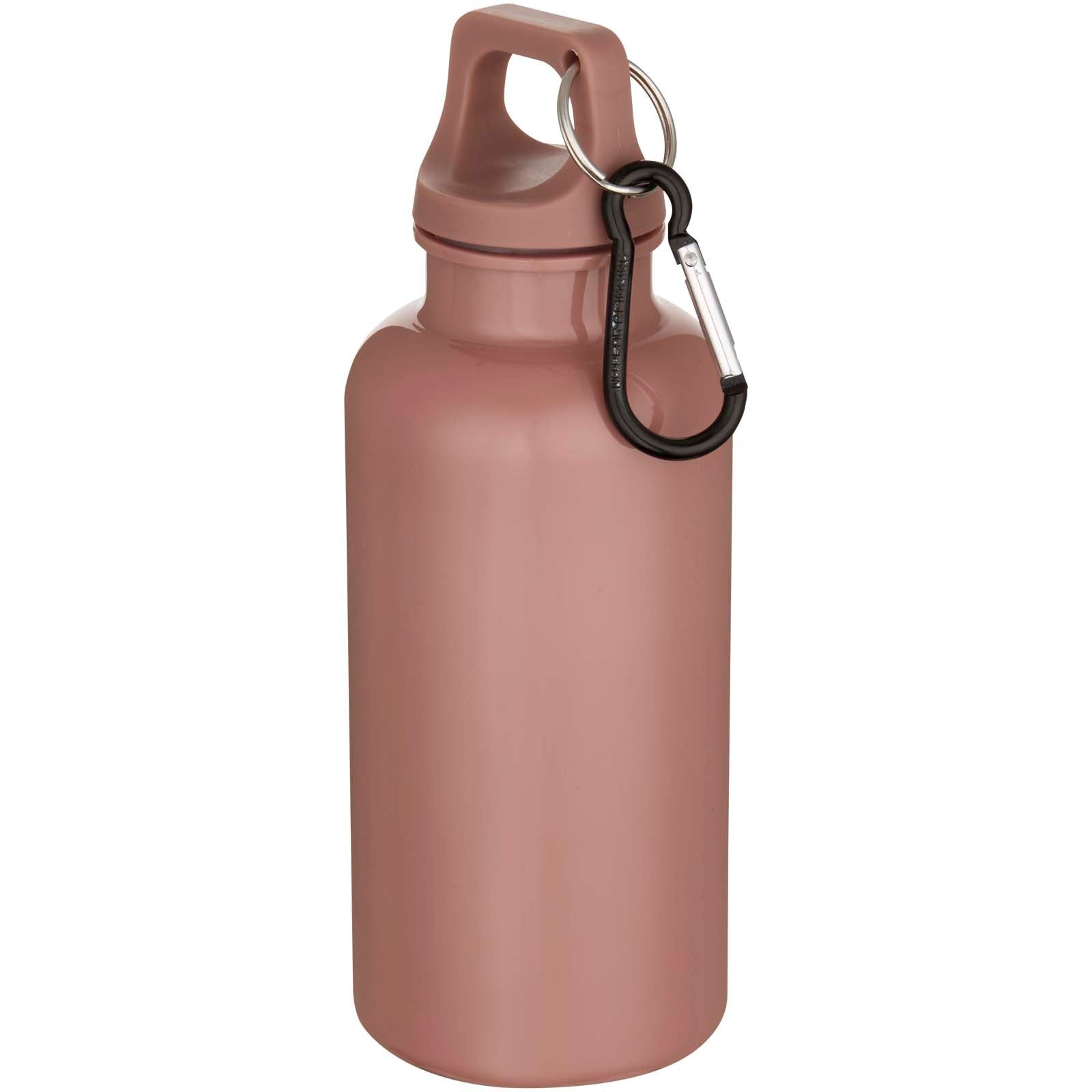 Bouteille d’eau Oregon de 400 ml en plastique recyclé uni certifié RCS avec mousqueton 6
