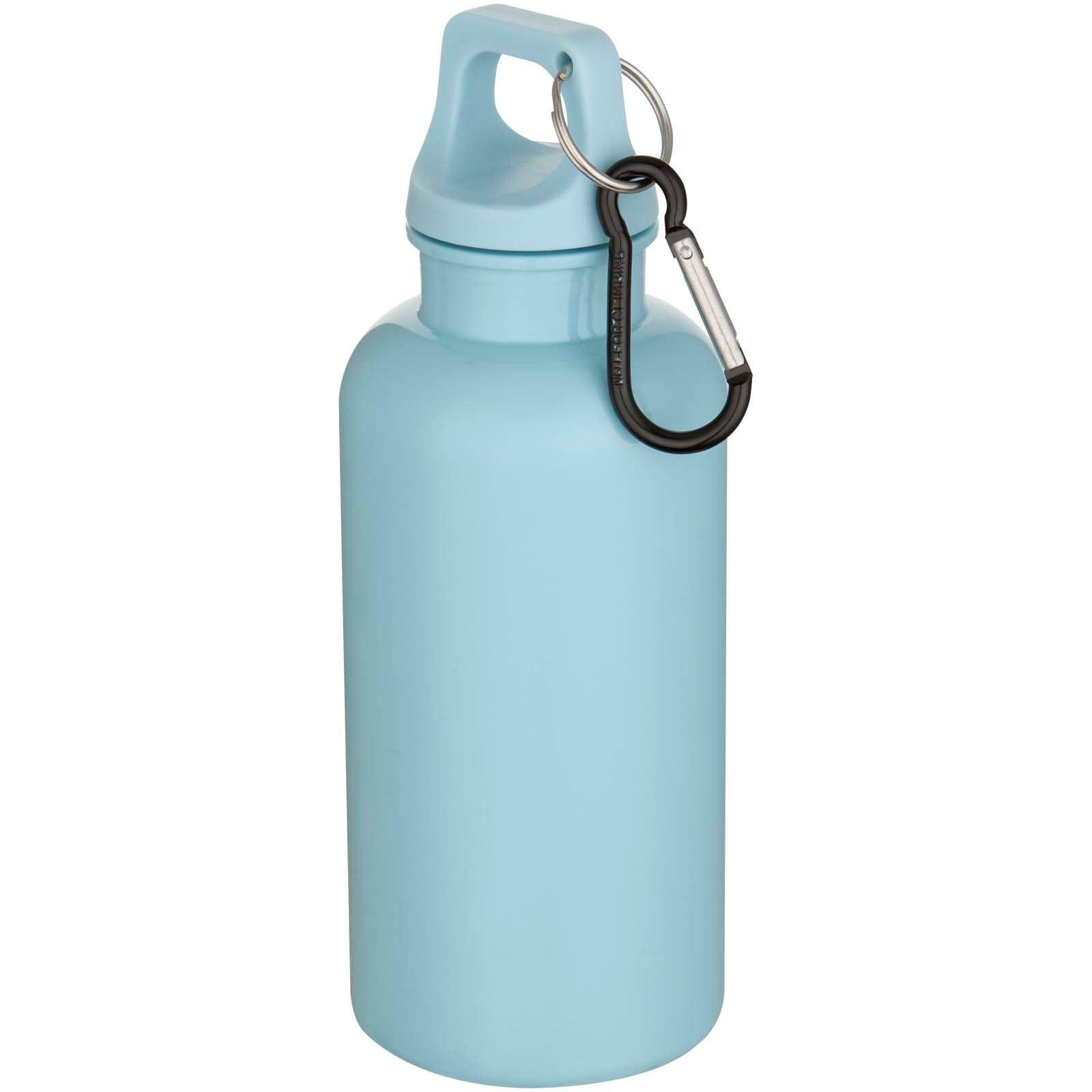 Bouteille d’eau Oregon de 400 ml en plastique recyclé uni certifié RCS avec mousqueton 4
