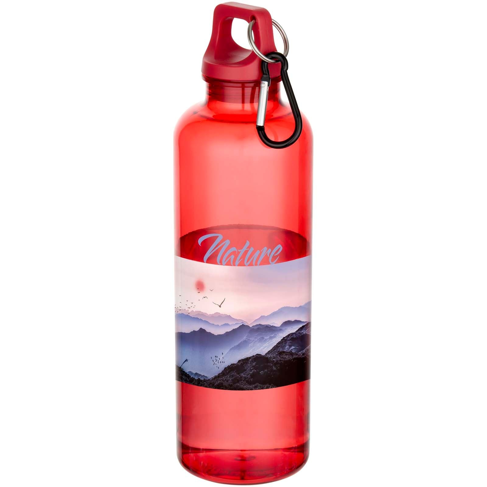Bouteille d’eau Oregon de 750 ml en plastique recyclé certifié RCS avec mousqueton 19