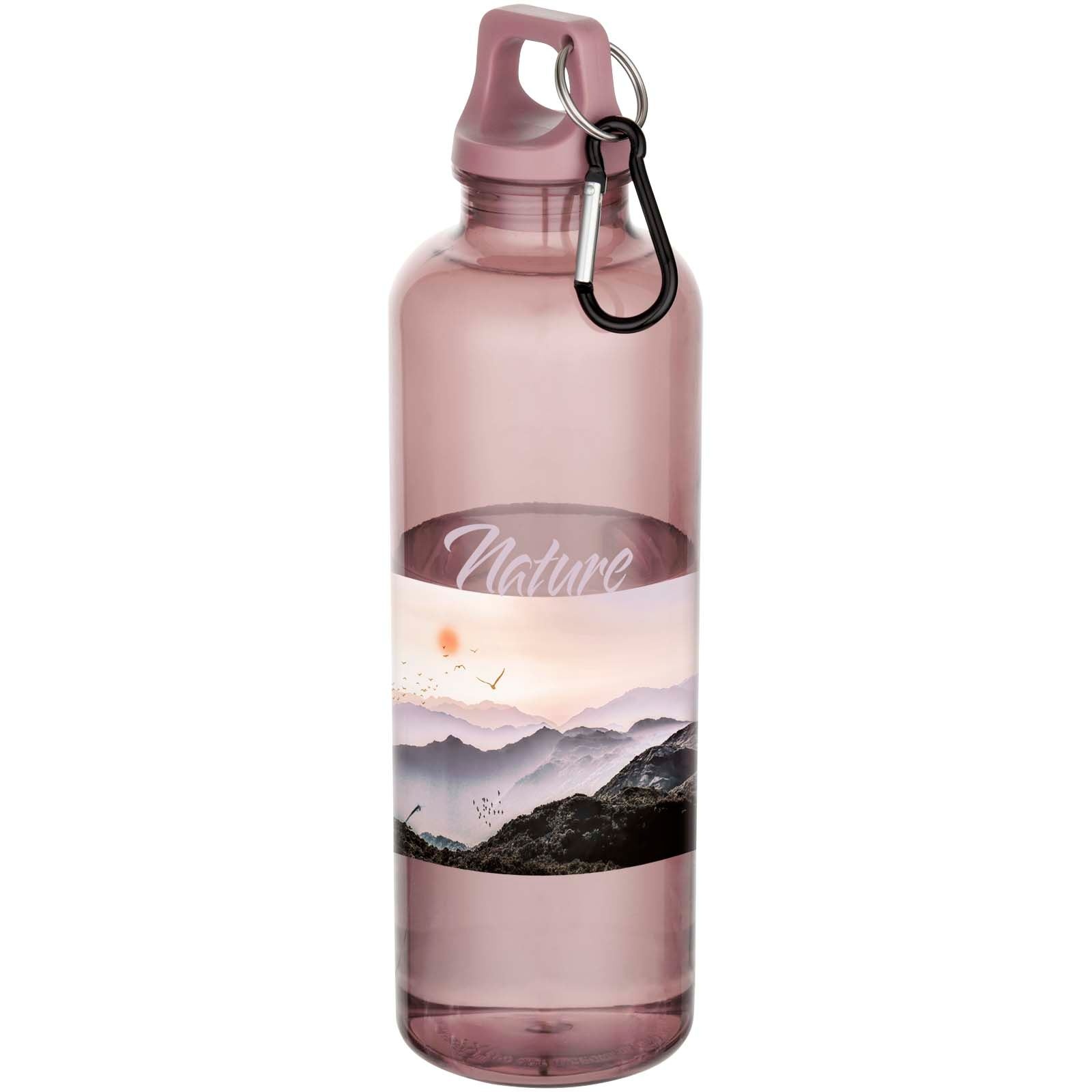 Bouteille d’eau Oregon de 750 ml en plastique recyclé certifié RCS avec mousqueton 16