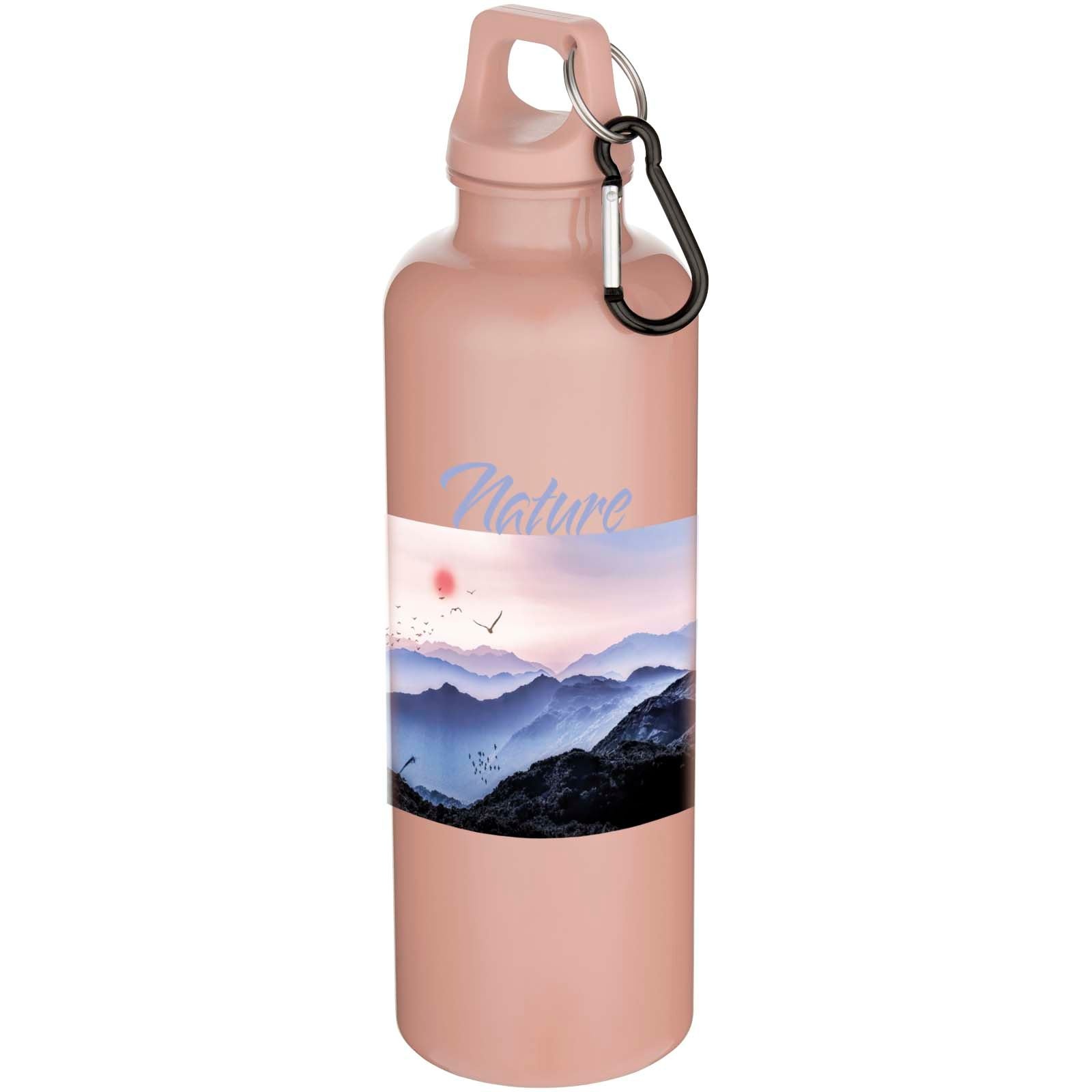 Bouteille d’eau Oregon de 750 ml en plastique recyclé uni certifié RCS avec mousqueton 20