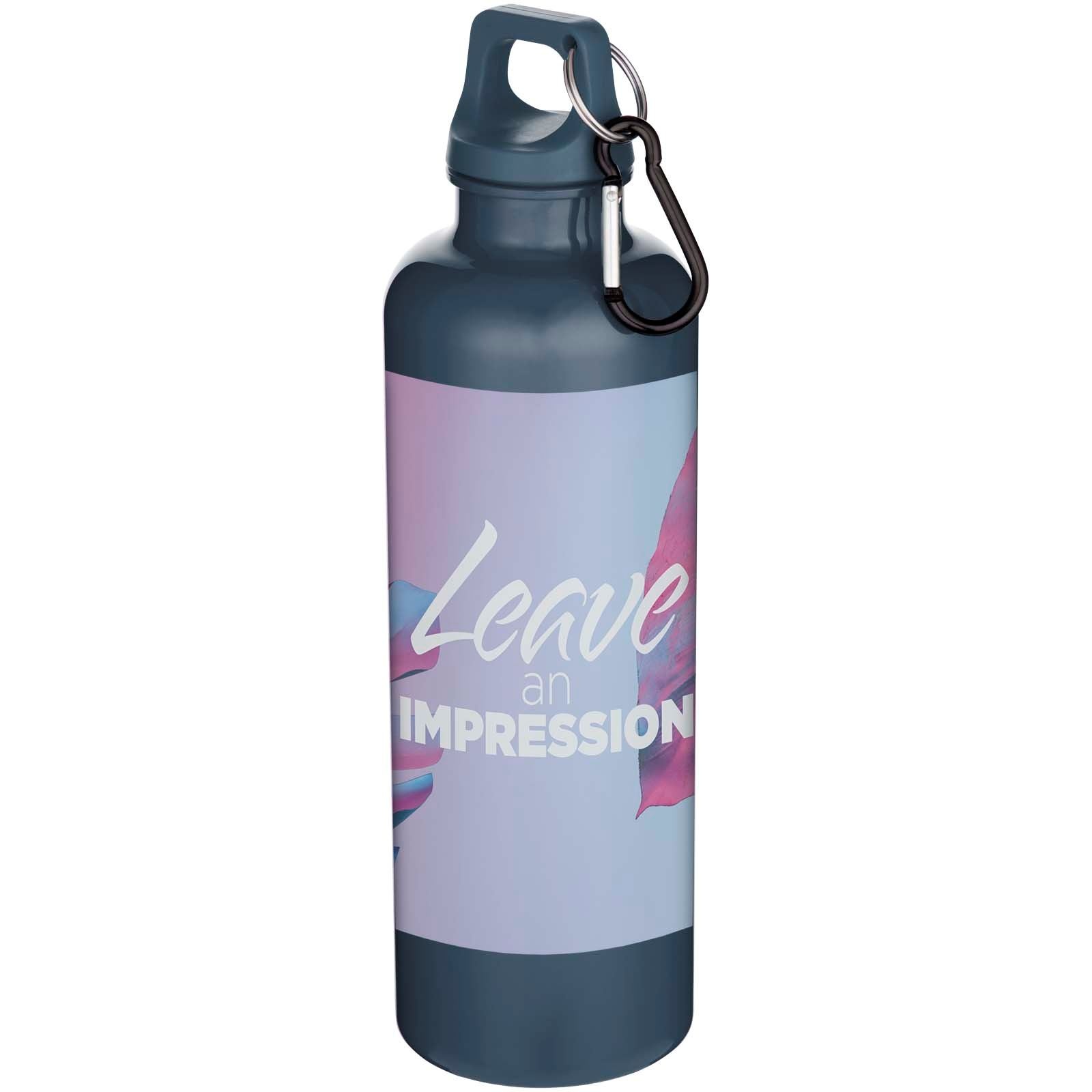 Bouteille d’eau Oregon de 750 ml en plastique recyclé uni certifié RCS avec mousqueton 21