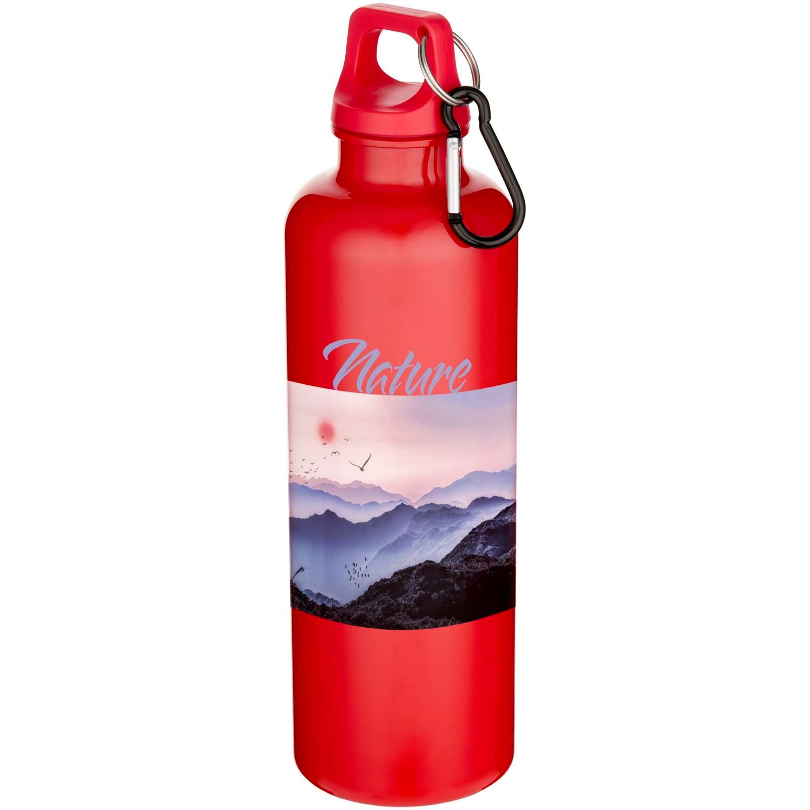 Bouteille d’eau Oregon de 750 ml en plastique recyclé uni certifié RCS avec mousqueton 23