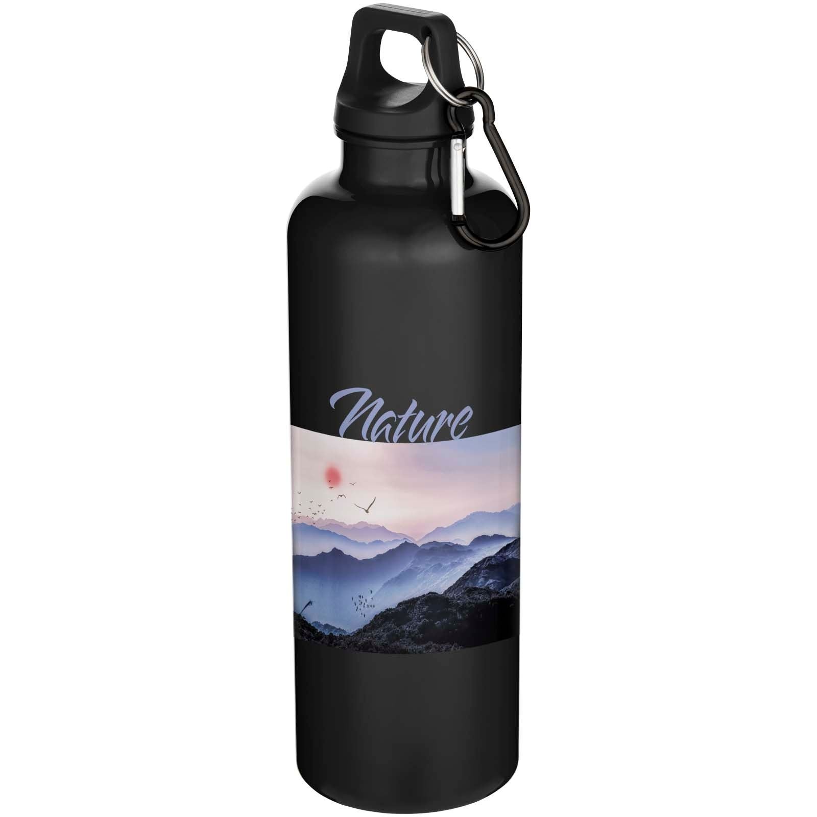 Bouteille d’eau Oregon de 750 ml en plastique recyclé uni certifié RCS avec mousqueton 18