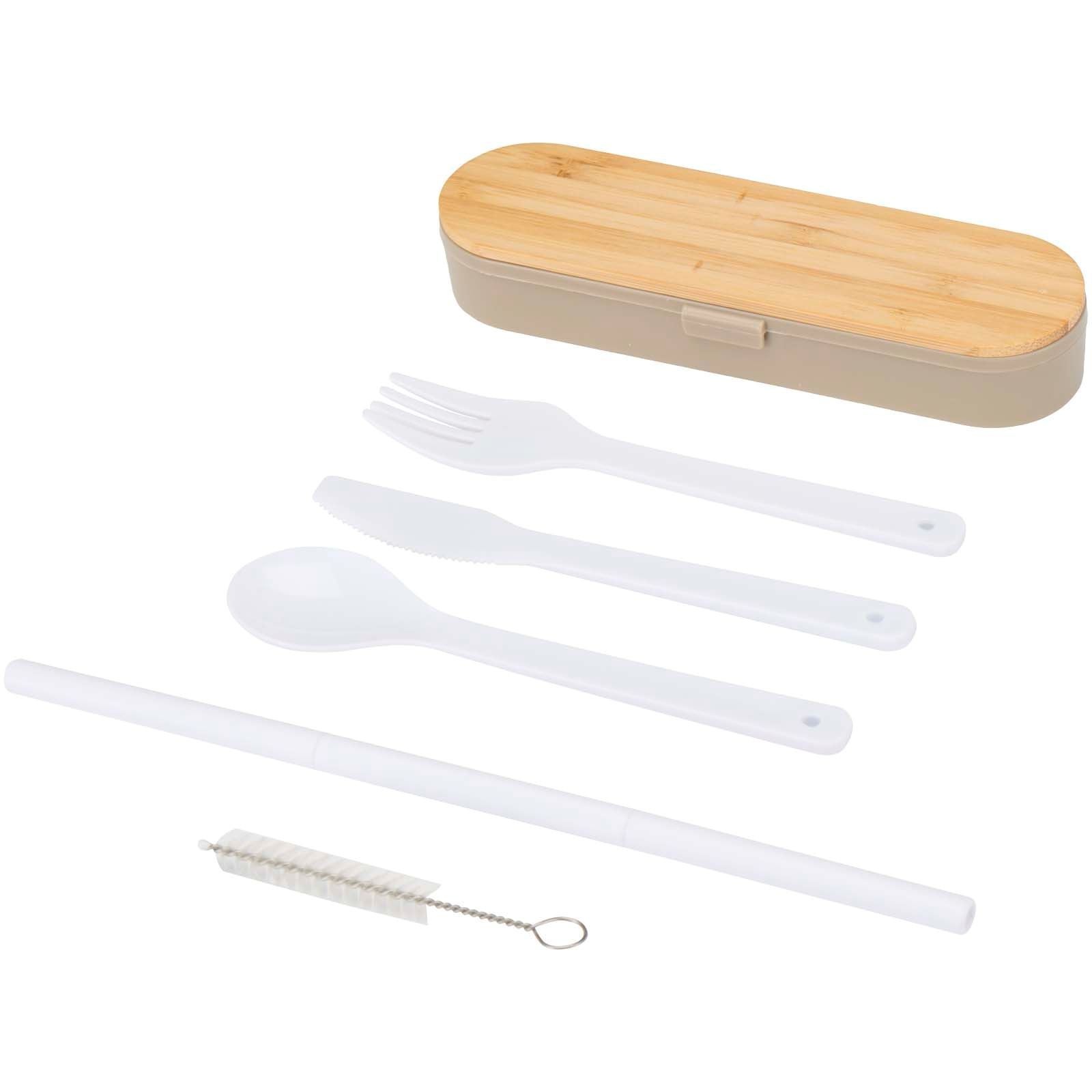 Ensemble de couverts Runa avec couvercle en bambou 3