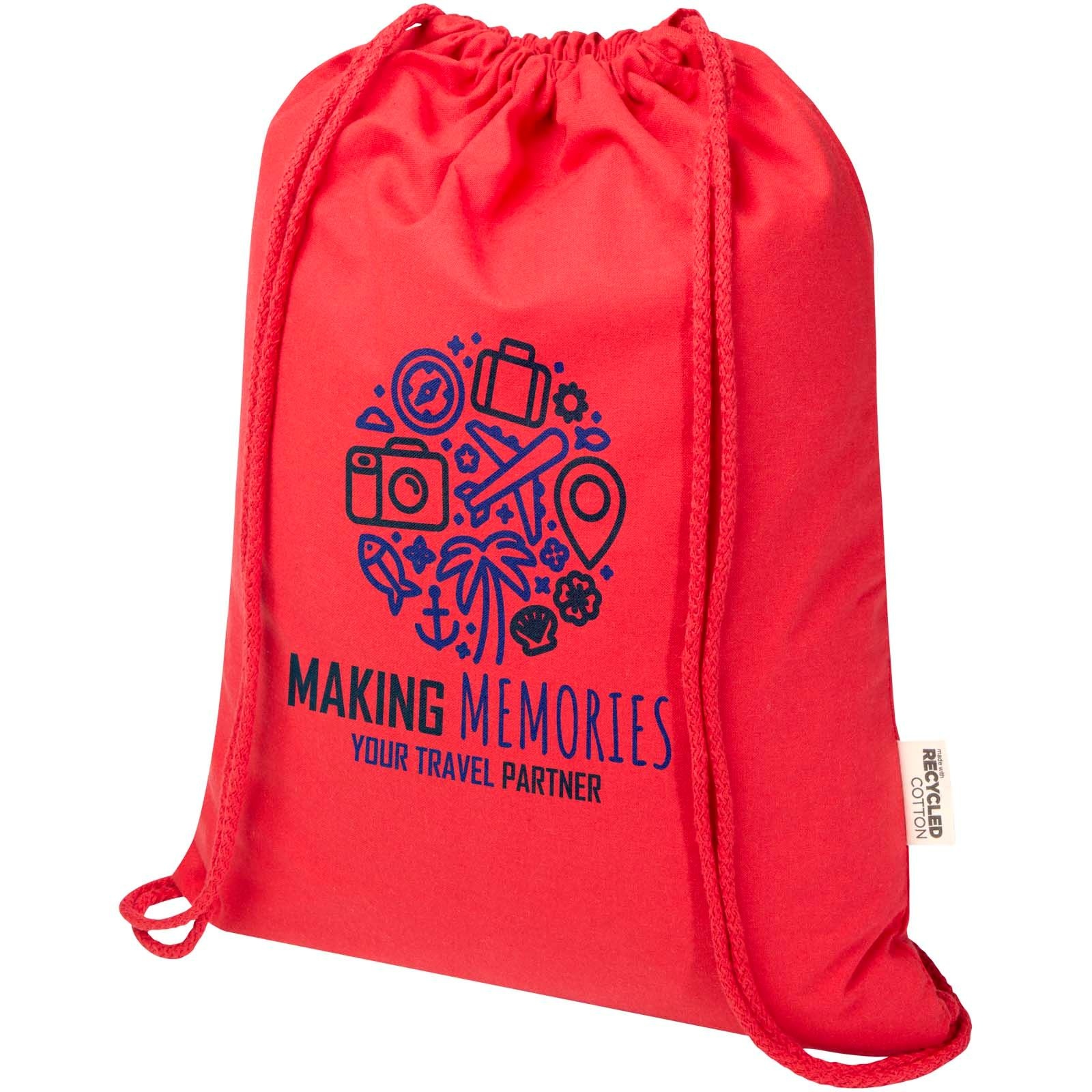 Sac Peru Blend de 5 L avec cordon en coton recyclé 180 g/m2 certifié GRS 17