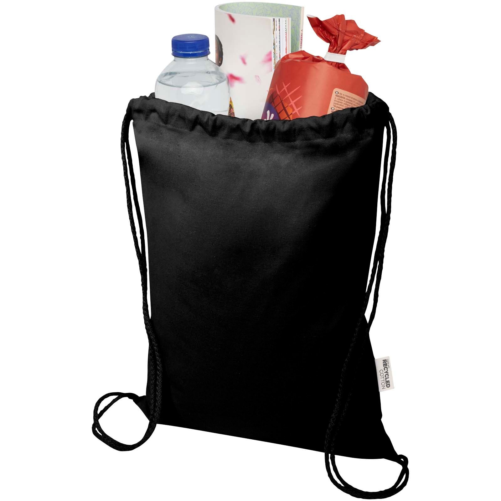 Sac Peru Blend de 5 L avec cordon en coton recyclé 180 g/m2 certifié GRS 25