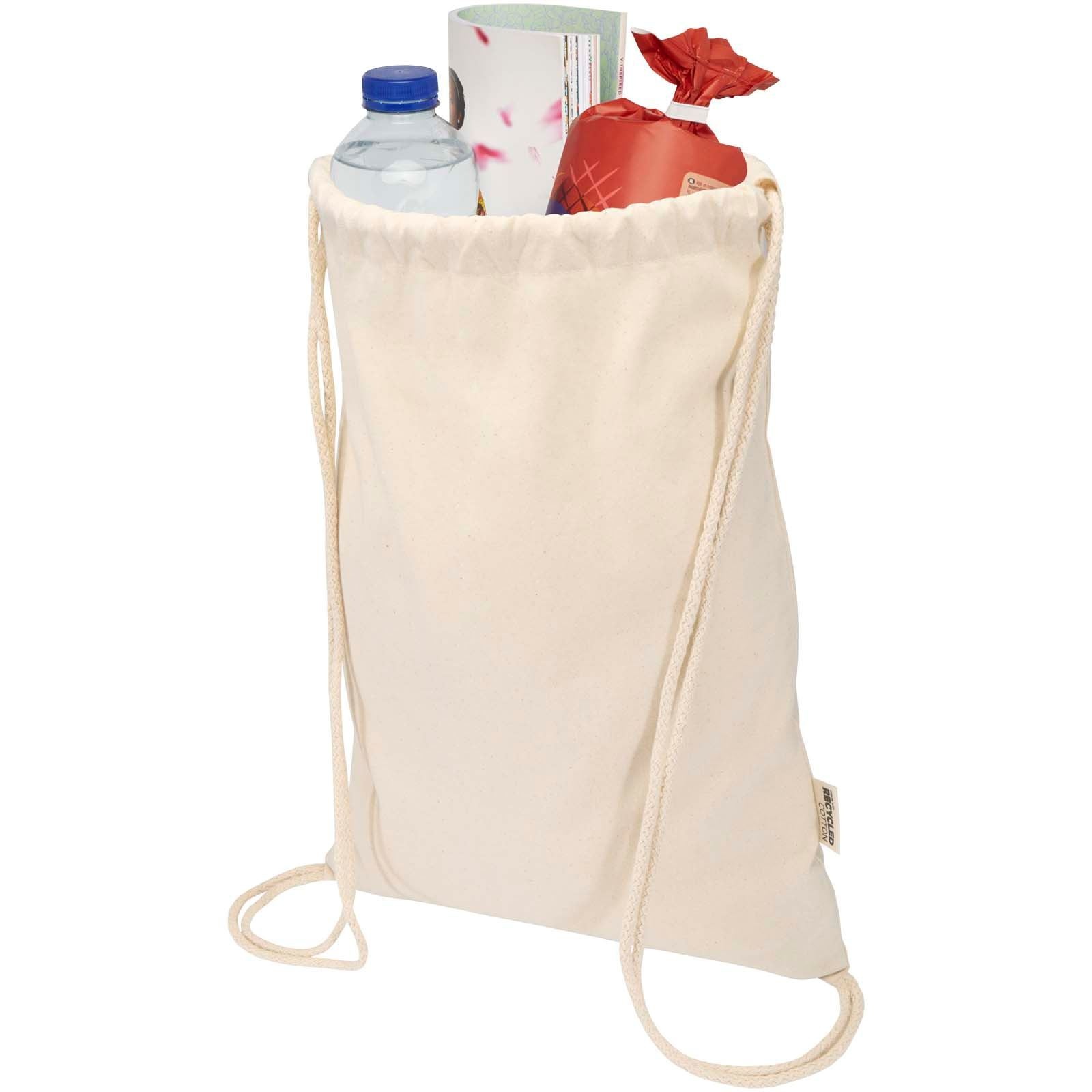 Sac Peru Blend de 5 L avec cordon en coton recyclé 180 g/m2 certifié GRS 26