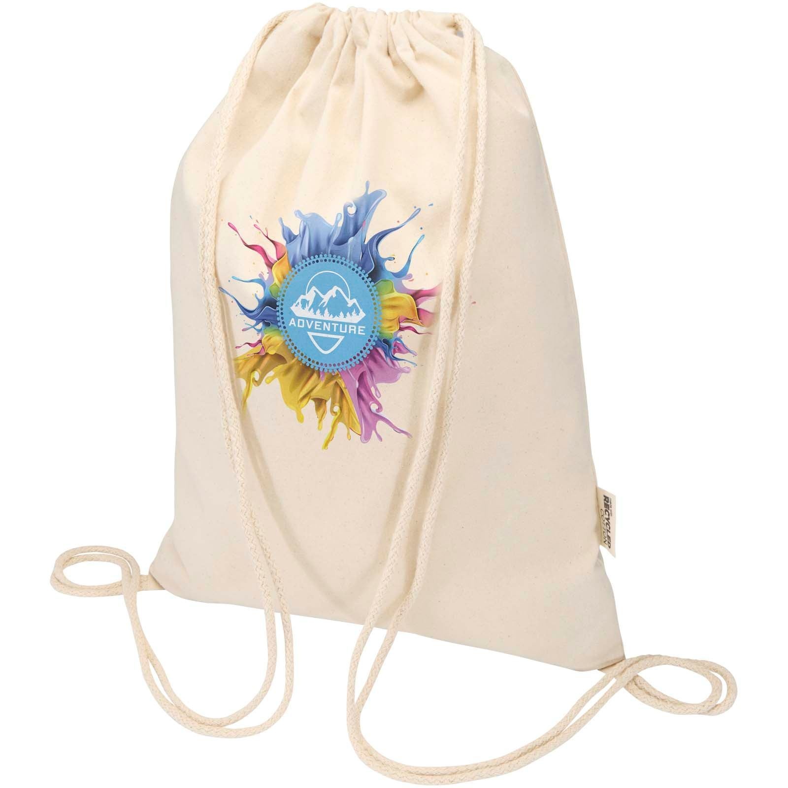 Sac Peru Blend de 5 L avec cordon en coton recyclé 180 g/m2 certifié GRS 15