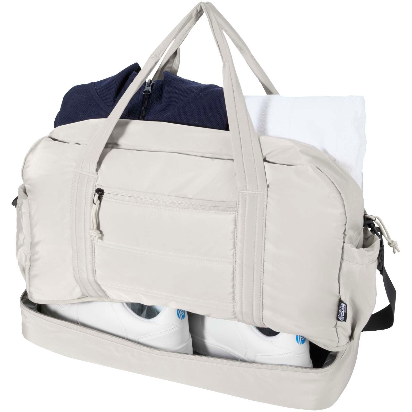 Sac de voyage Puffer recyclé certifié GRS avec fond isolé de 30 L 19