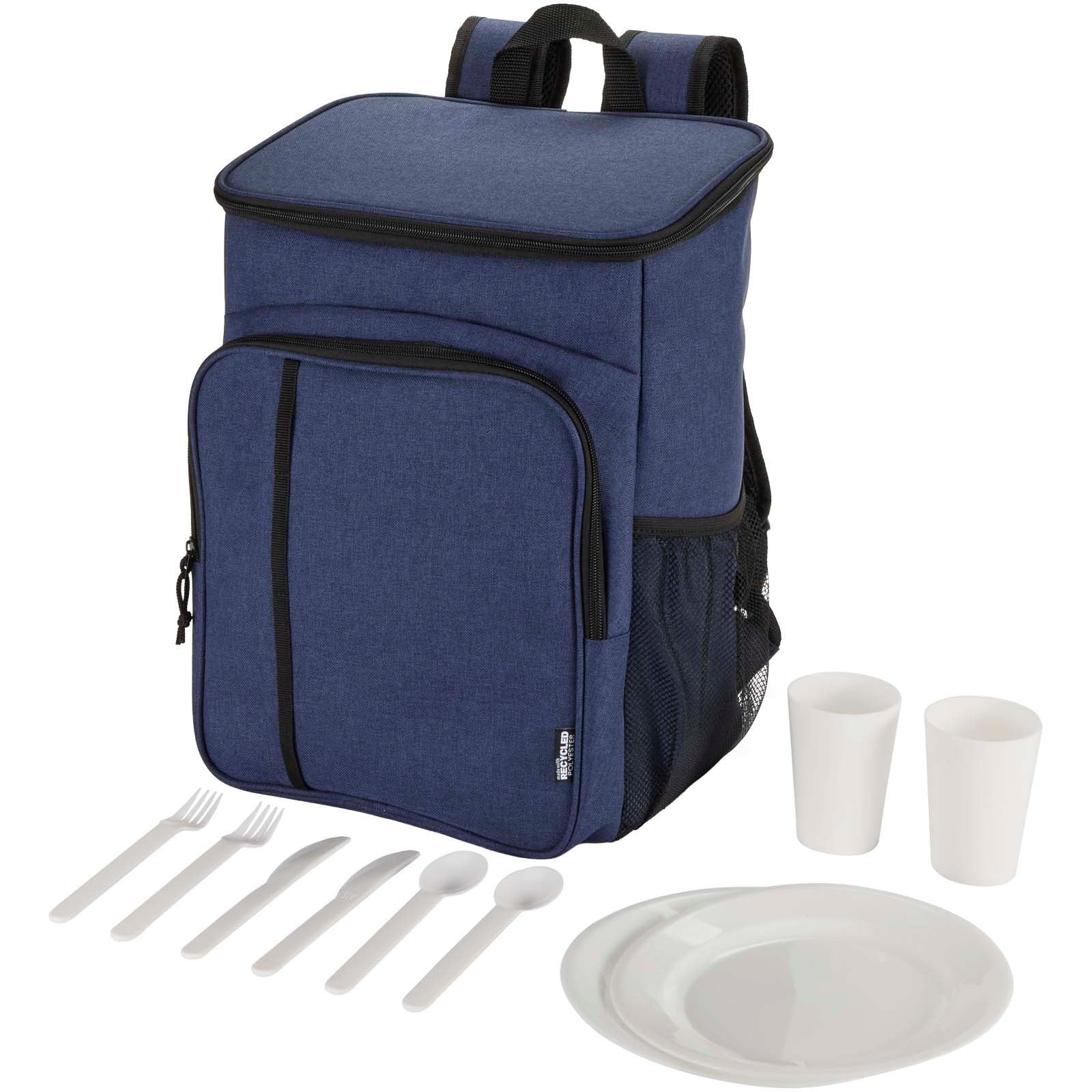 Sac à dos isotherme 20 L Tundra recyclé et certifié GRS pour pique-nique avec ensemble de couverts 15