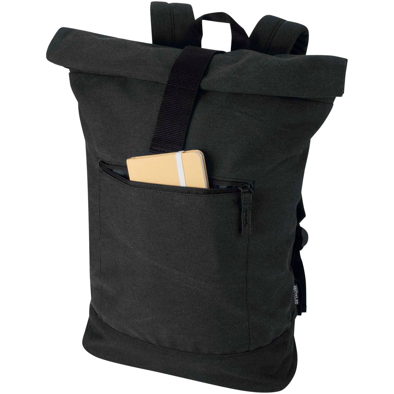 Sac à dos à fermeture enroulable Recanvas recyclé et certifié GRS de 14" et 16 L 14