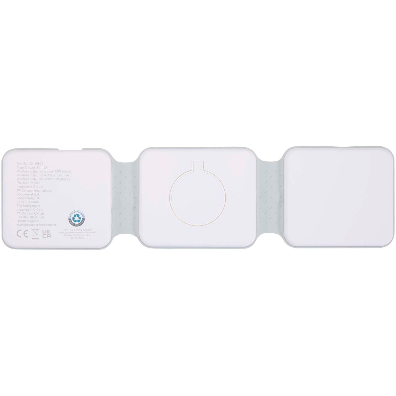 Chargeur sans fil pliable Armus 3 en 1 de 15 W en plastique recyclé 9