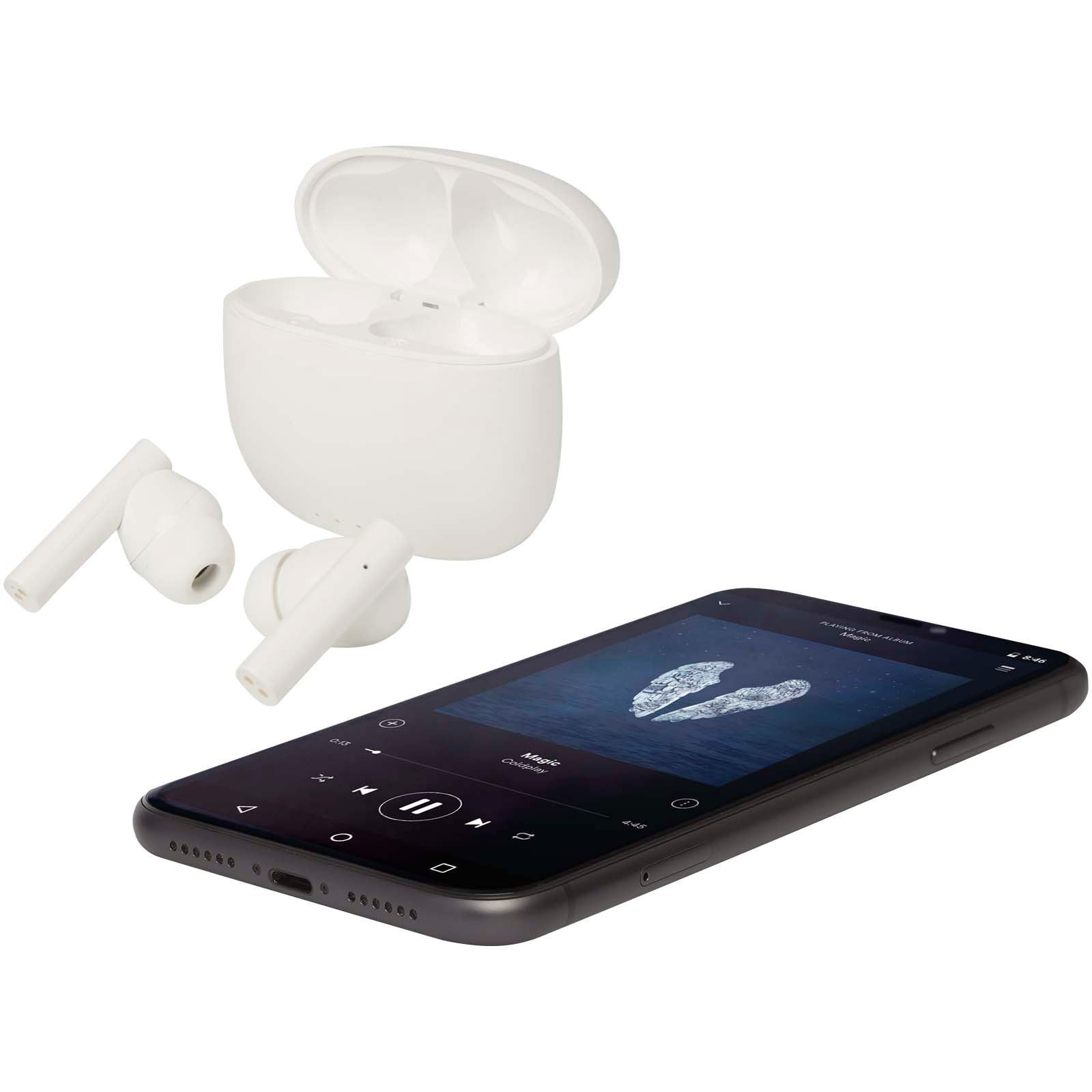 Oreillette Bluetooth® True Wireless Alterf en plastique recyclé avec embouts en silicone 15