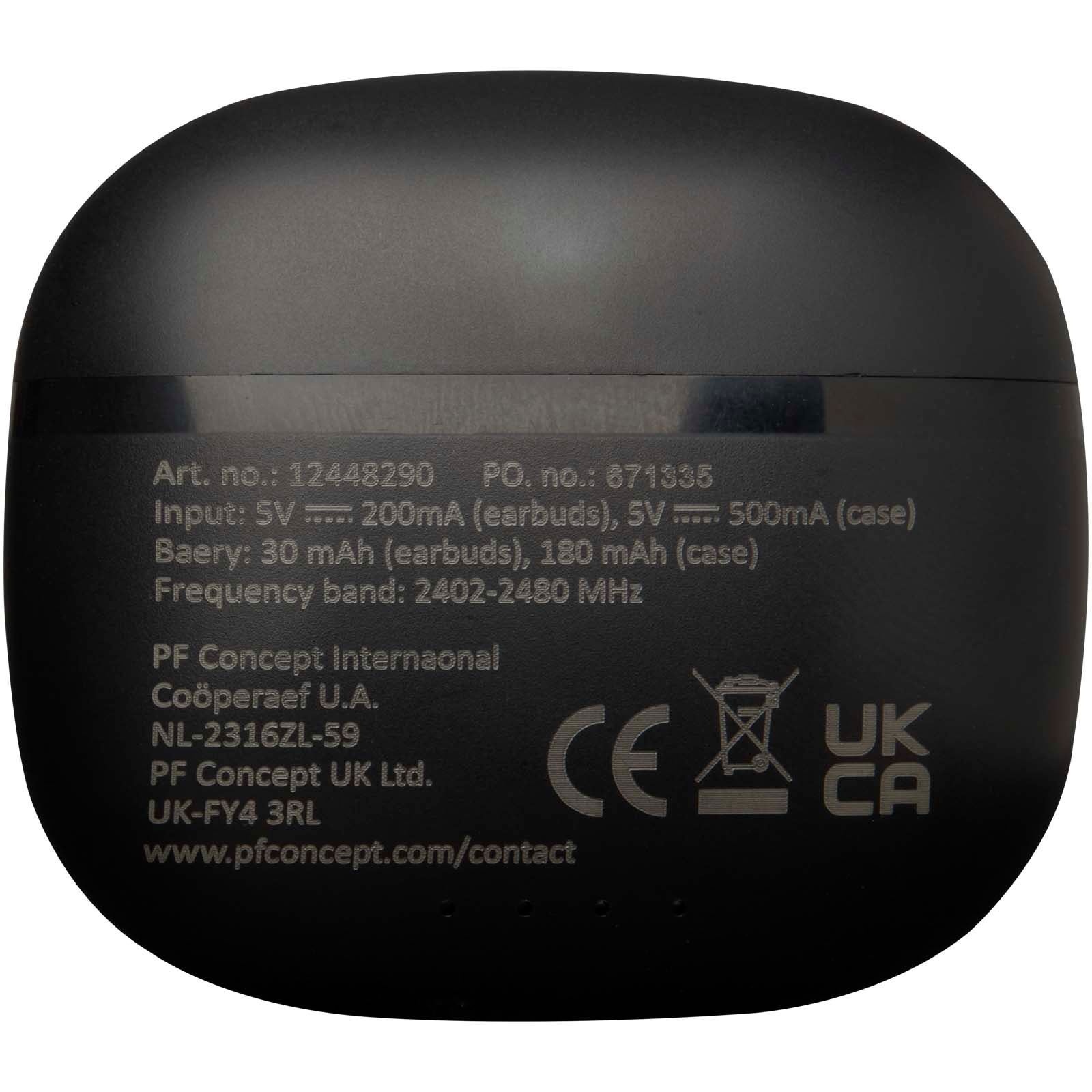 Oreillette Bluetooth® True Wireless Alterf en plastique recyclé avec embouts en silicone 8