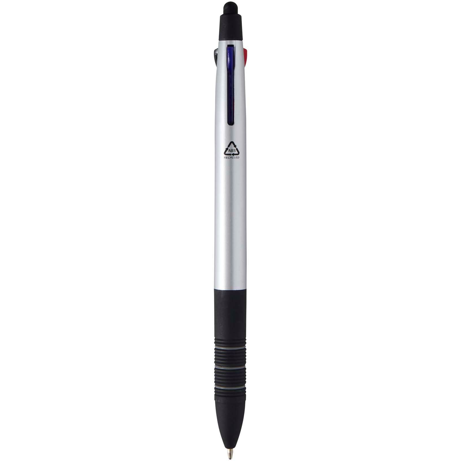 Stylo bille Trine recyclé RCS 3 encres avec stylet 5