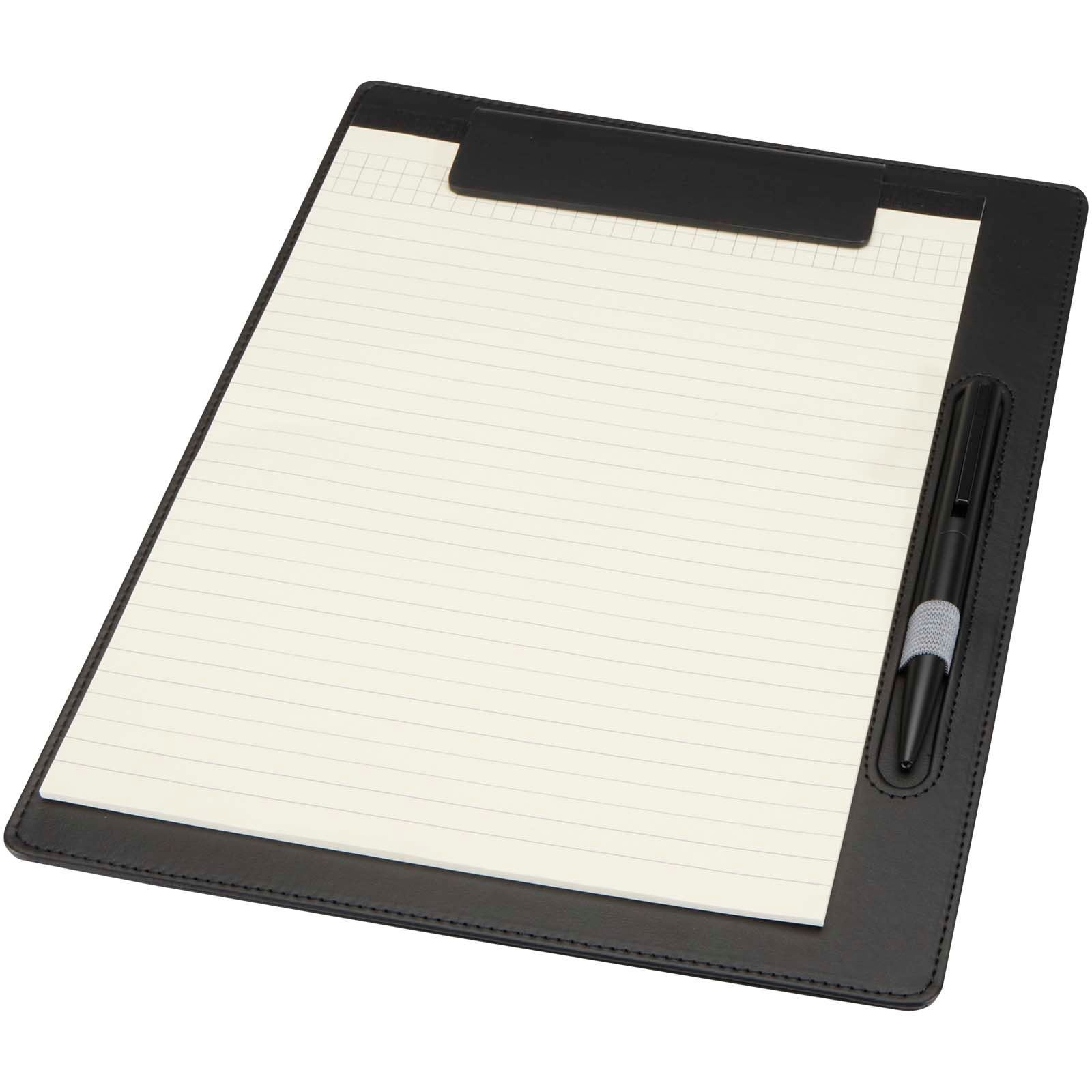 Porte-bloc Clast A4 avec fermeture magnétique et stylo bille recyclé RCS (encre noire)