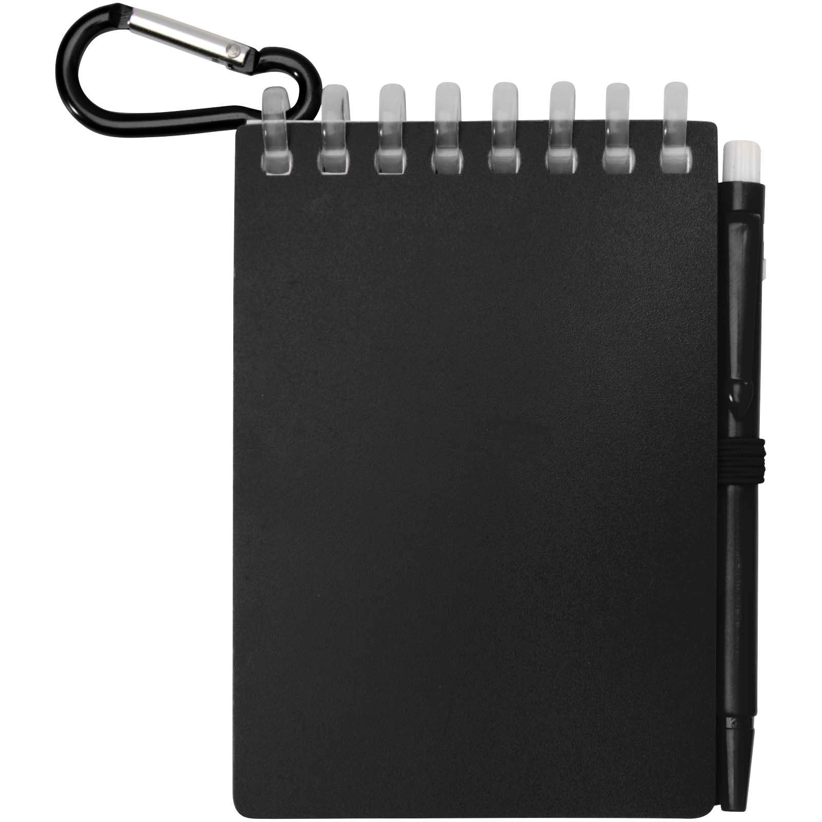 Ensemble carnet souple d’extérieur recyclé et stylo bille (encre noire) Lig Mini 6