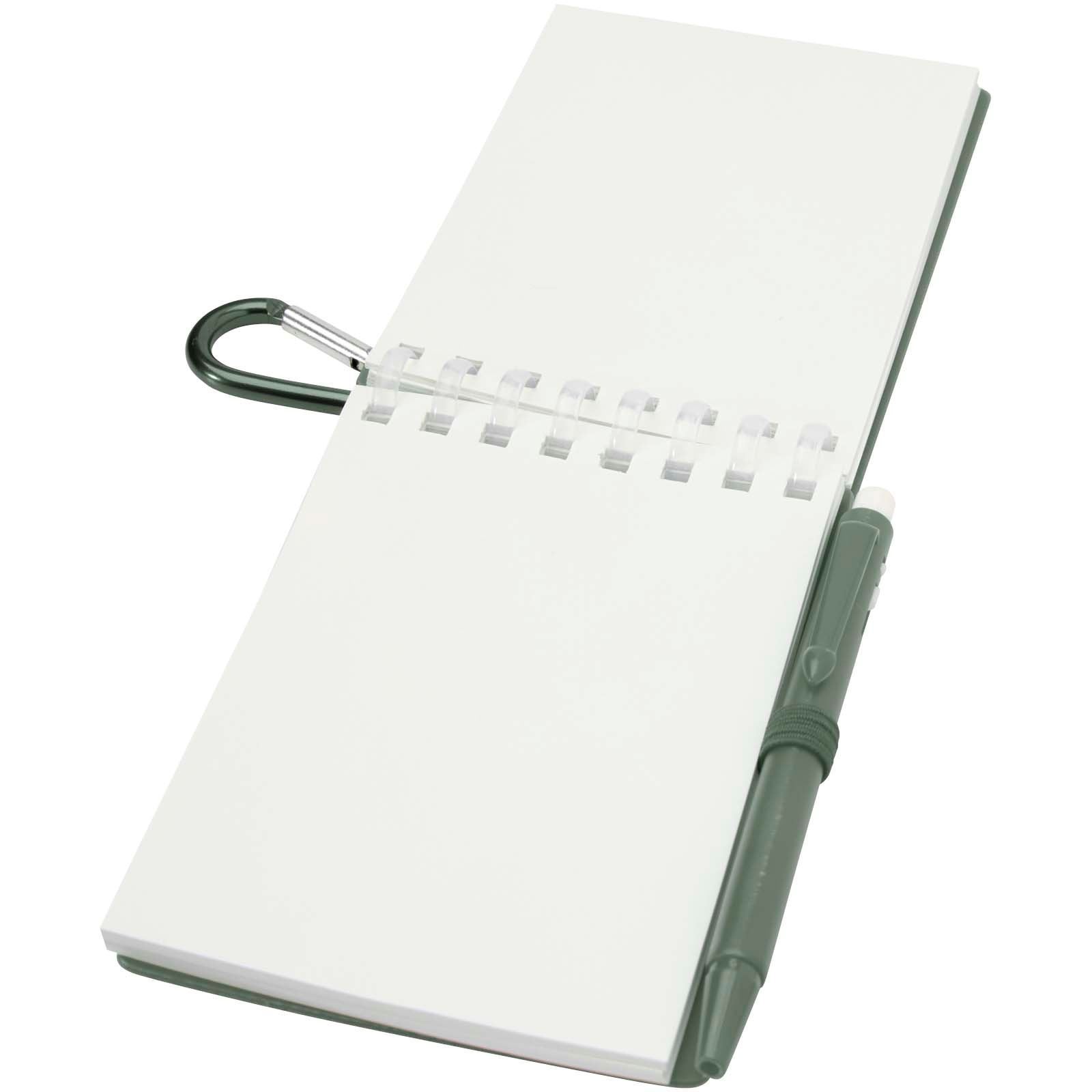 Ensemble carnet souple d’extérieur recyclé et stylo bille (encre noire) Lig Mini 19