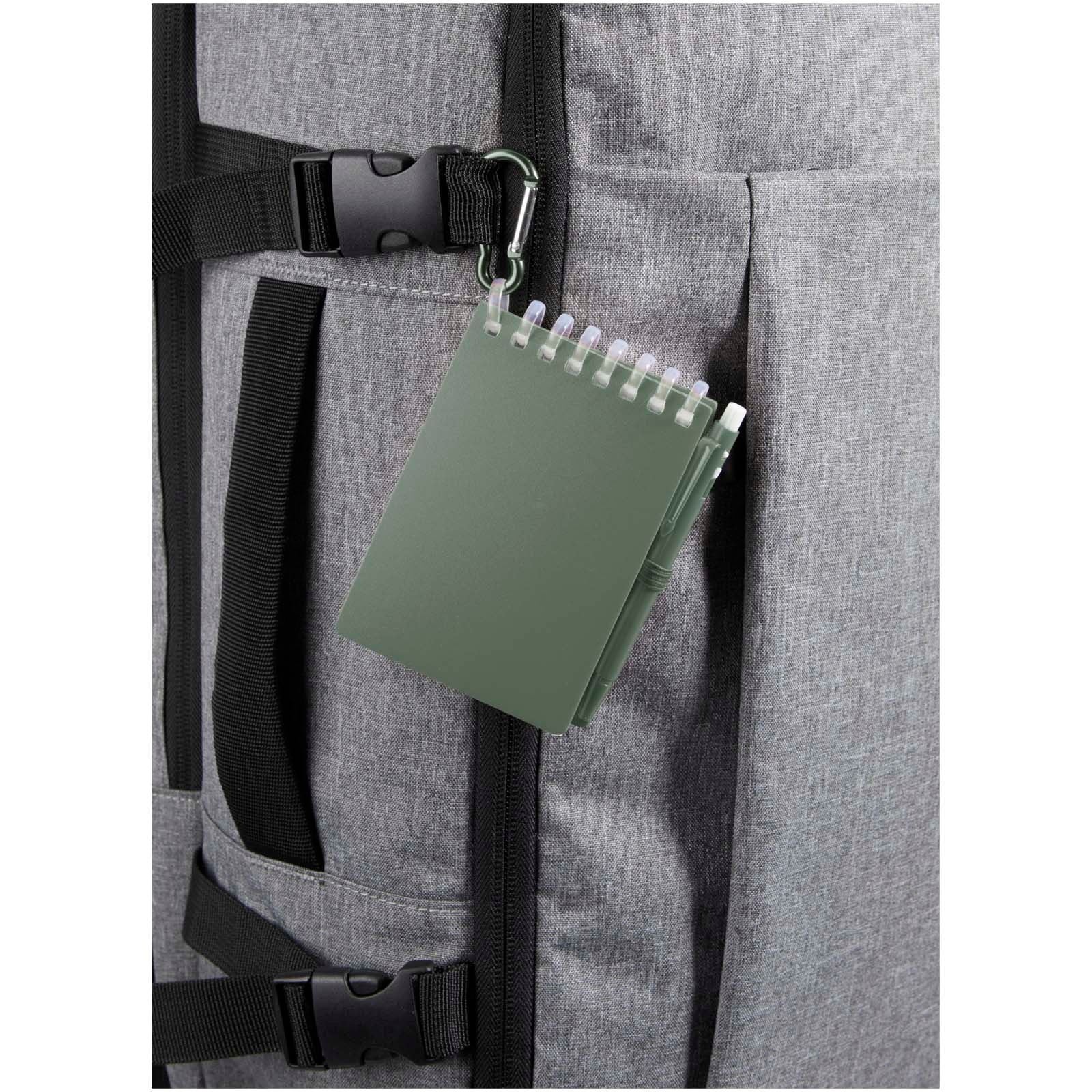 Ensemble carnet souple d’extérieur recyclé et stylo bille (encre noire) Lig Mini 23