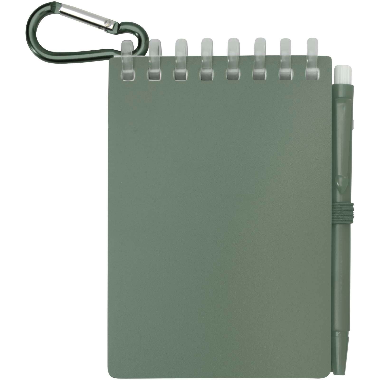 Ensemble carnet souple d’extérieur recyclé et stylo bille (encre noire) Lig Mini 7